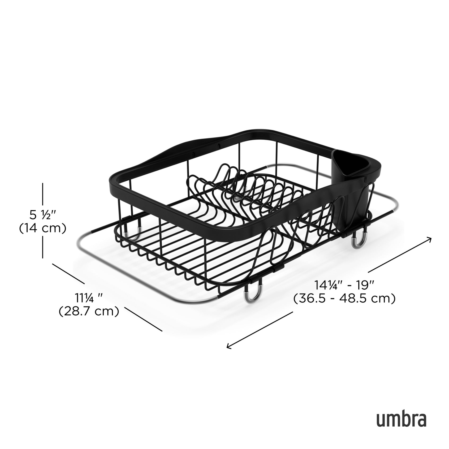 Stainless Steel Dish Drying Rack for Kitchen - Space Saving Sink Organizer with Utensil Holder | Perfect for Countertop, Sink, or Cabinet Storage