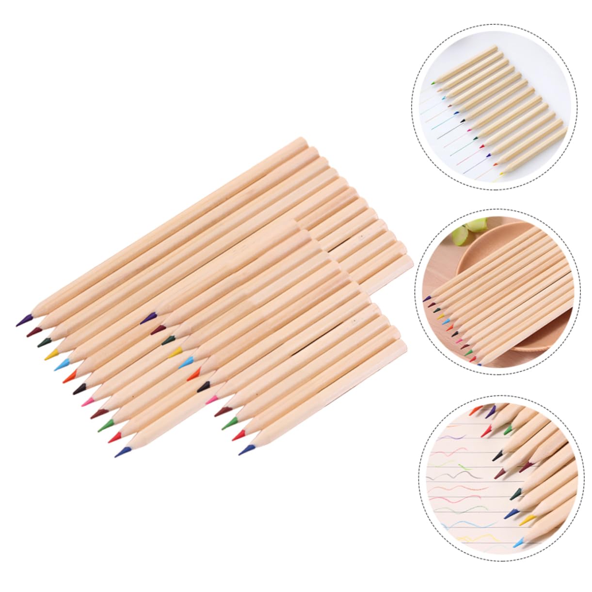Hohopeti 24-Piece Colored Pencils Set - Professional Art Drawing & Sketching Pencils, Vibrant Colors, Wooden Barrel - Perfect for Artists, Students, Coloring Books & DIY Projects
