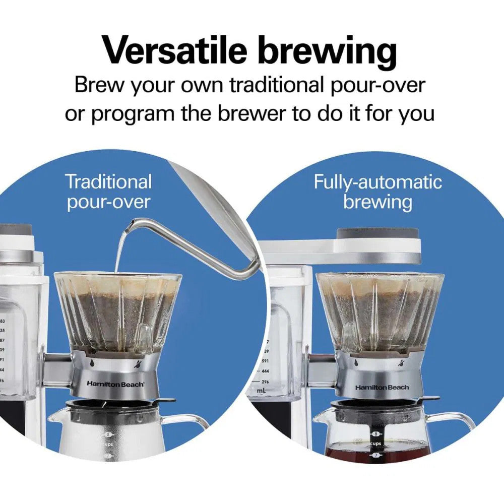 Hamilton Beach 46700 Automatic & Manual Pour Over Coffee Maker - Perfect for Home, Office & Specialty Coffee Brewing