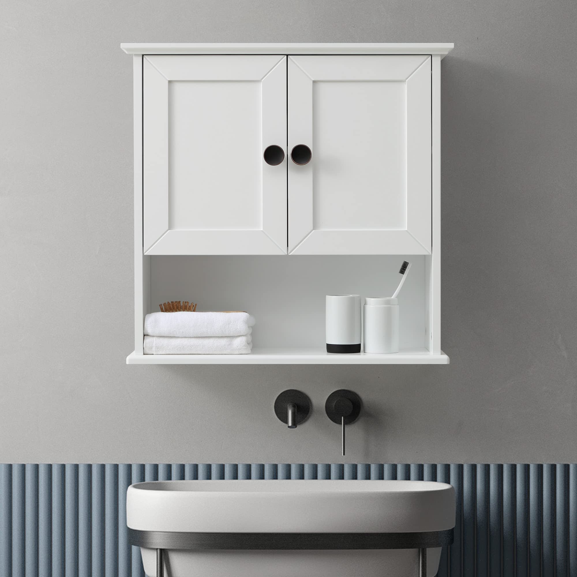 Wooden Bathroom Wall Cabinet - 23