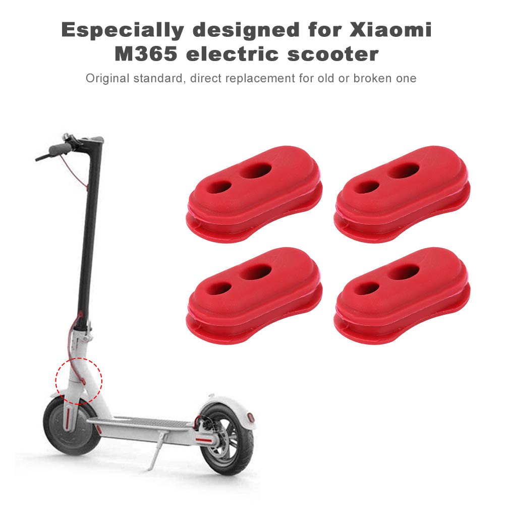 Xiaomi M365 Electric Scooter Charging Port Cover - 4PCs Dustproof Rubber Silicone Plug Replacement Accessories for Xiaomi M365 Pro/1S - Perfect for Outdoor Riding and Daily Commuting Protection