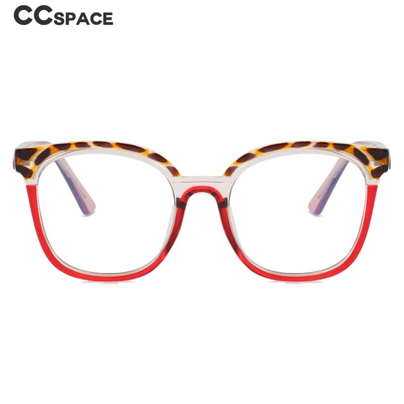 CCspace Women's Full Rim Large Square TR90 Titanium Eyeglasses Frame 55119 - Lightweight & Durable Glasses for Work, Reading & Fashion
