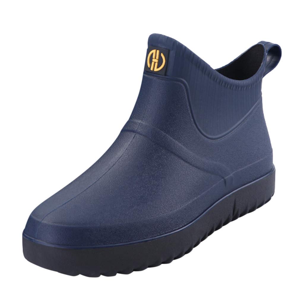 Waterproof Men's Leather Ankle Boots - Slip-Resistant Outdoor Shoes for Rain & Casual Wear - Perfect for Hiking, Walking & Wet Weather
