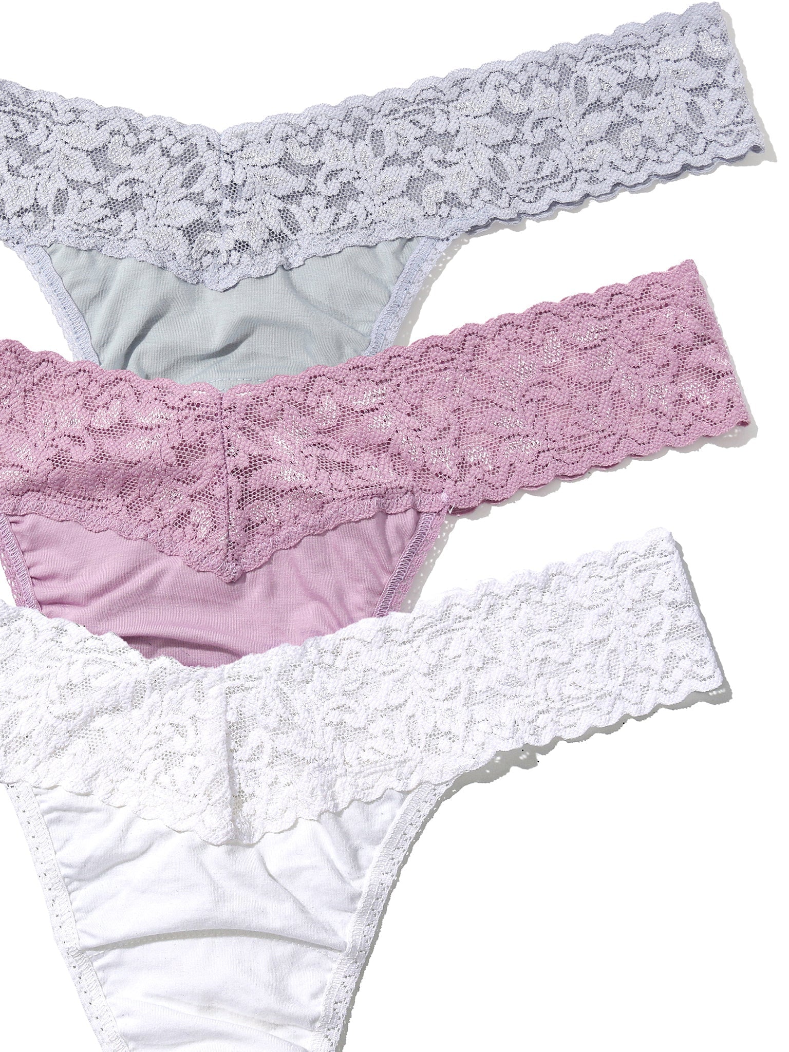 3 Pack Supima® Cotton Low Rise Thongs for Women - Soft Breathable Underwear for Everyday Comfort & Holiday Gifts