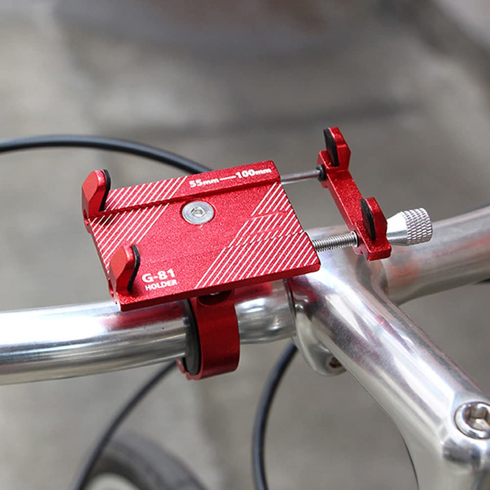 Durable Aluminum Alloy Adjustable Mountain Bike Phone Holder - 360° Rotating Clamp for GPS & Smartphones | Perfect for Cycling, Commuting & Outdoor Adventures