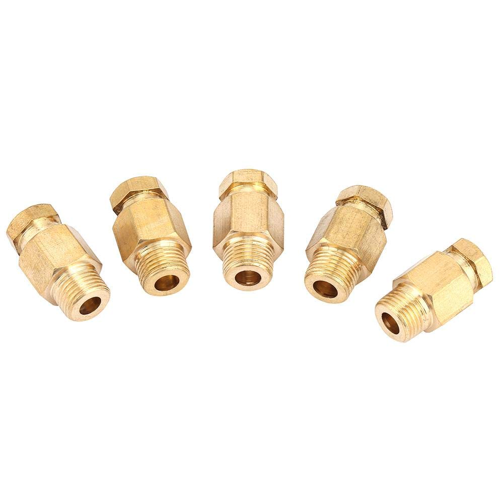 EVTSCAN 5pcs Brass Reducing Pipe Fitting NPT Adapter - Oil Pipe Connector 1/8