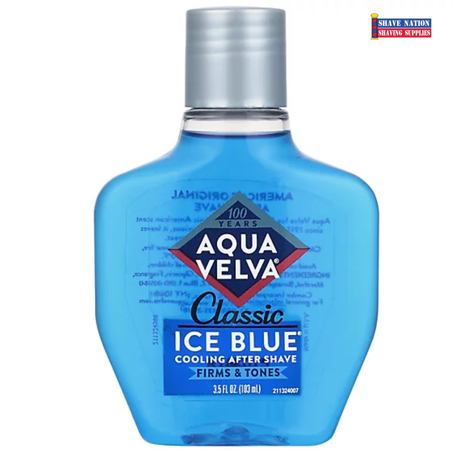 Aqua Velva Classic Ice Blue Cooling After Shave Lotion for Men - Refreshing Post-Shave Balm with Menthol - Perfect for Sensitive Skin & Daily Grooming Routine