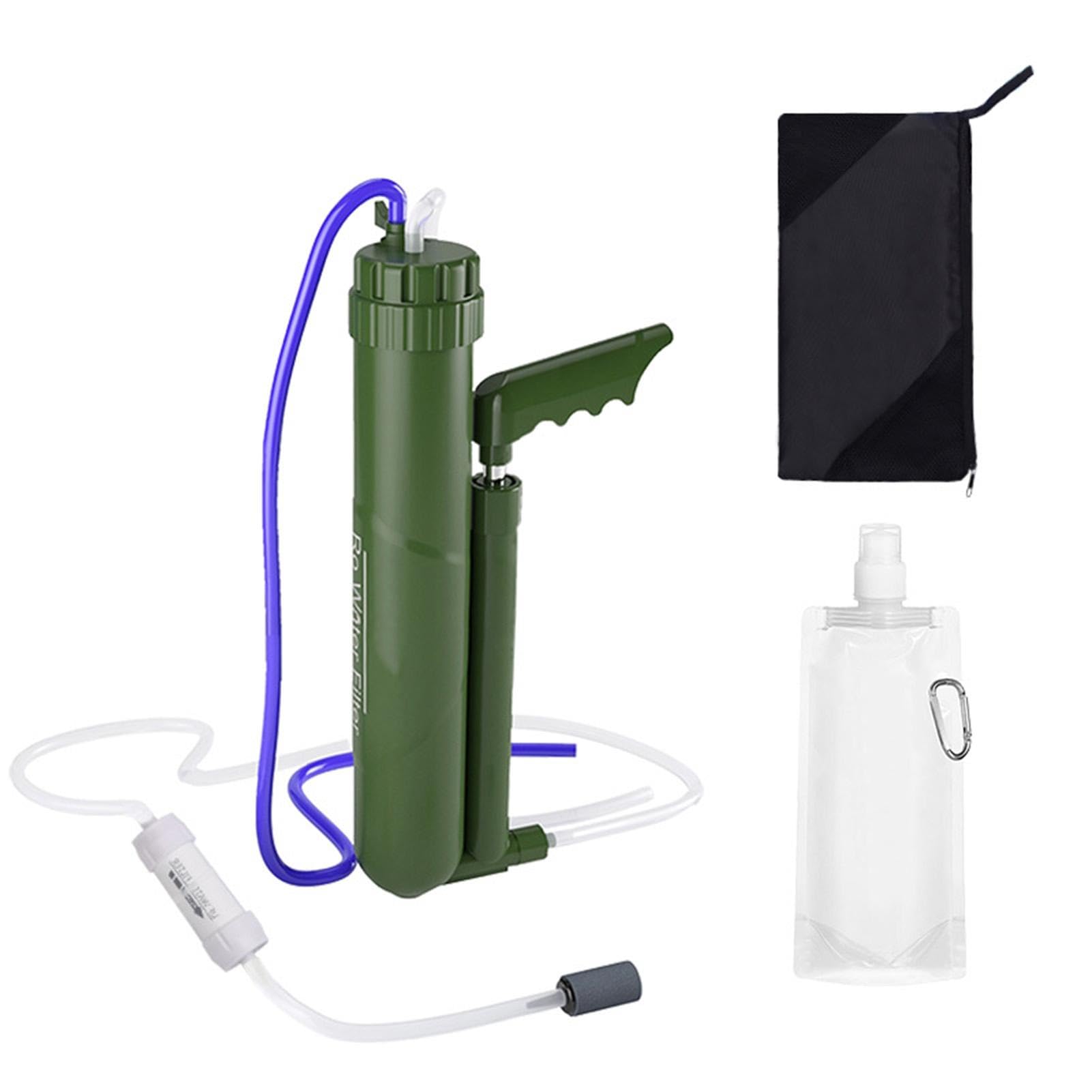 Portable Water Purifier for Hiking & Camping - High Flow Backpacking Water Filter with 0.1 Micron Filtration | Emergency Survival Gear for Outdoor Adventures, Travel, and Emergency Preparedness