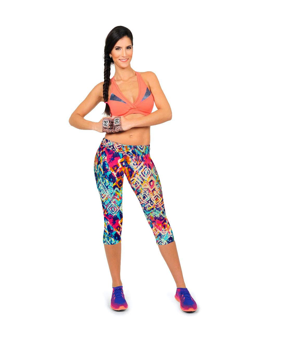 Cicilin Women's High Waist 3/4 Length Yoga Pants - Stretchy Workout Capris for Running, Gym & Lounge Wear