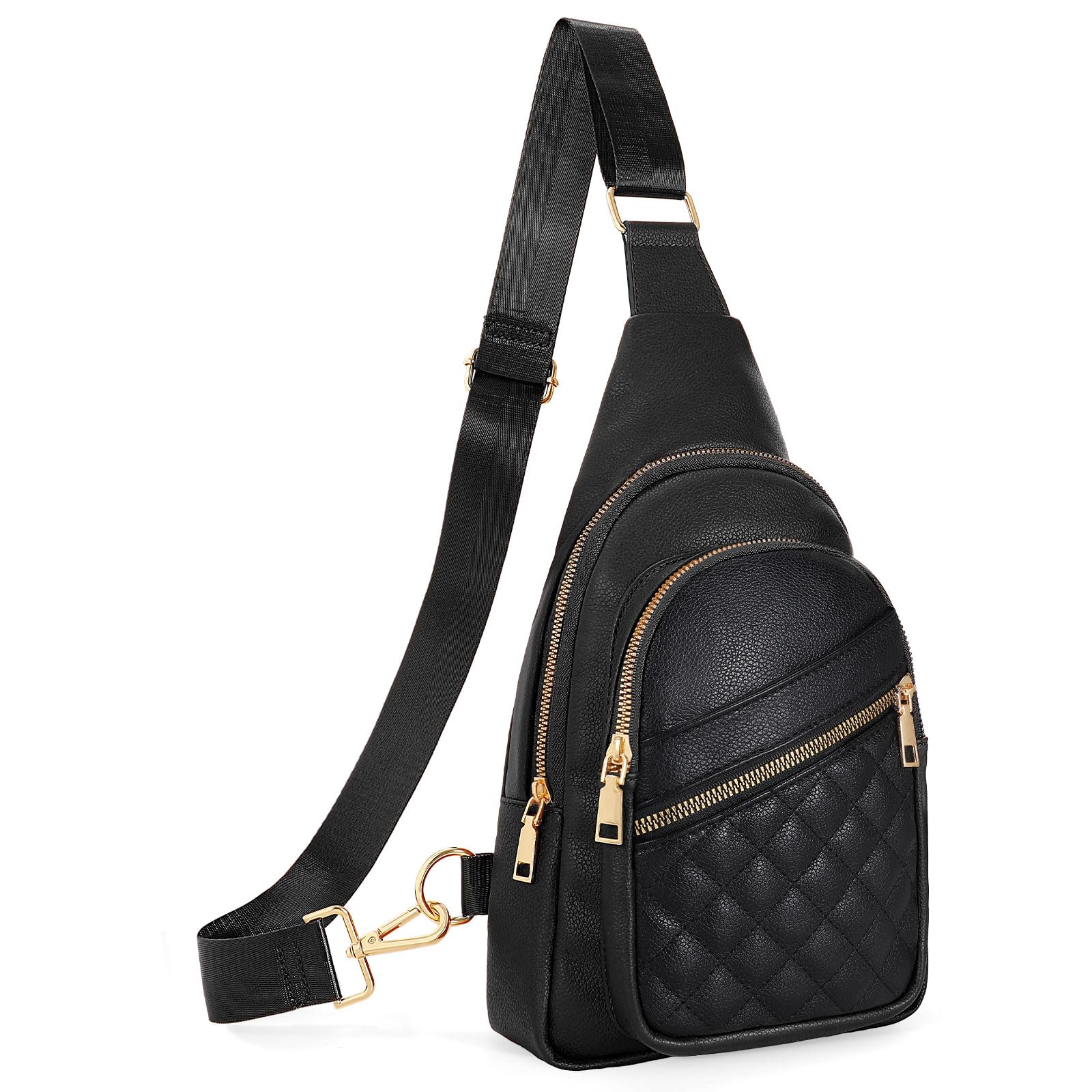 JASGOOD Women's Leather Crossbody Sling Bag - Fashionable Fanny Pack & Chest Bag for Travel, Work, and Daily Use | Durable Sling Backpack for Outdoors, Commuting, and Shopping