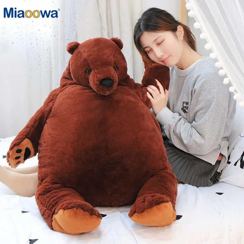 **60/100cm Giant Brown Teddy Bear Plush Toy - Super Soft Stuffed Animal for Kids, Girls & Boys - Perfect Birthday Gift, Cuddle Pillow & Nursery Decor**