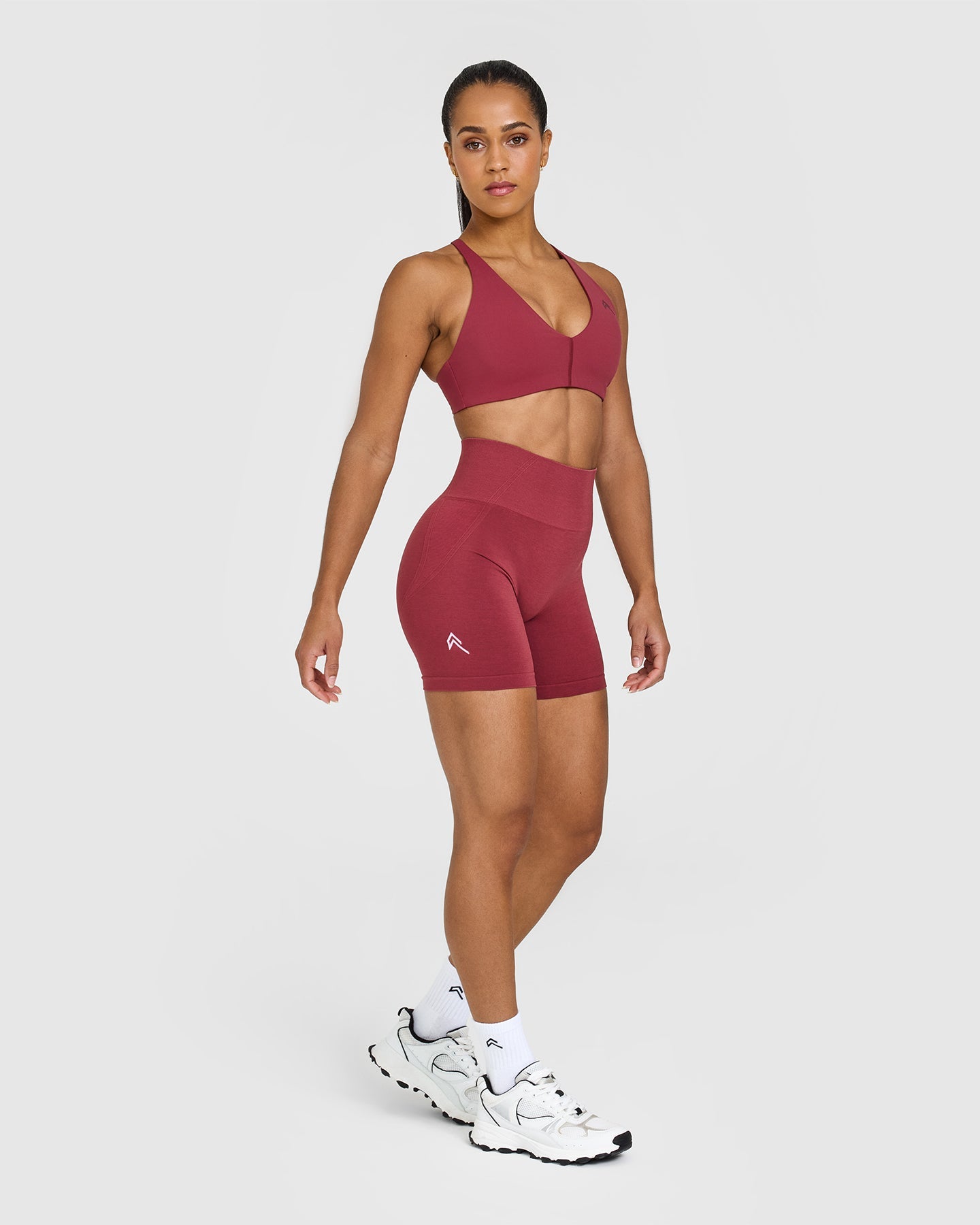 Effortless Seamless Shorts for Women - High Waist Yoga Shorts in Burnt Cherry | Perfect for Yoga, Gym, Running & Lounge Wear