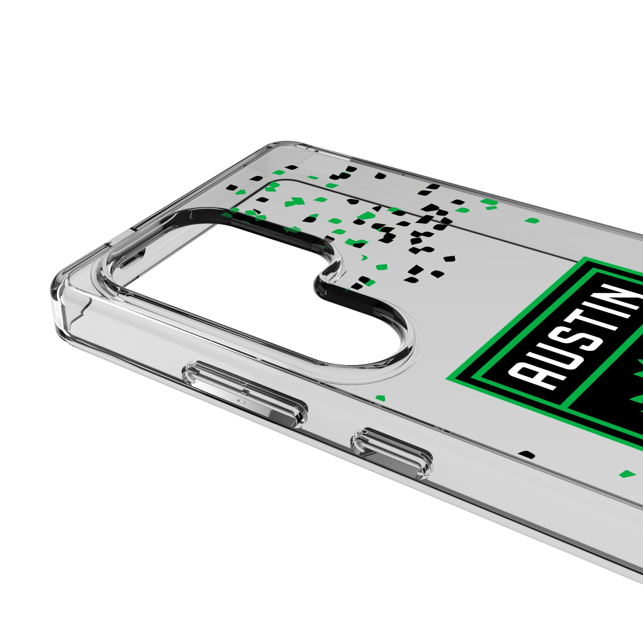 Austin FC Confetti Clear Phone Case for Samsung Galaxy - Durable Protective Cover with Team Spirit - Perfect for Fans, Game Days & Everyday Use