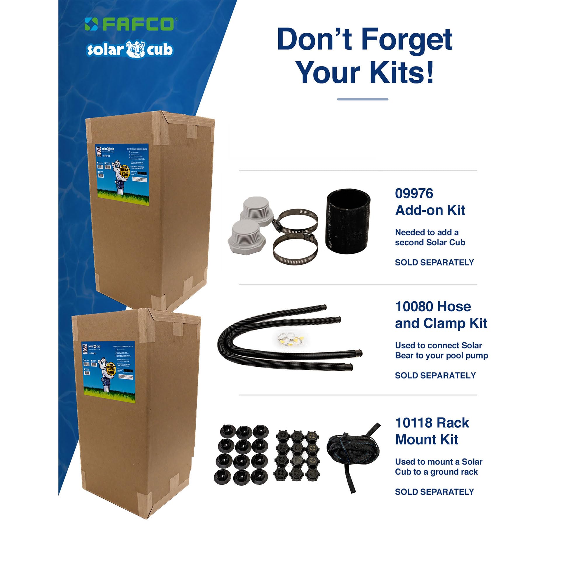 Solar Cub Above Ground Pool Solar Heater with Starter Kit - 2 ft. x 20 ft. Universal Space-Saving Design for Easy DIY Installation - Perfect for Extending Swimming Season & Heating Small to Medium Pools
