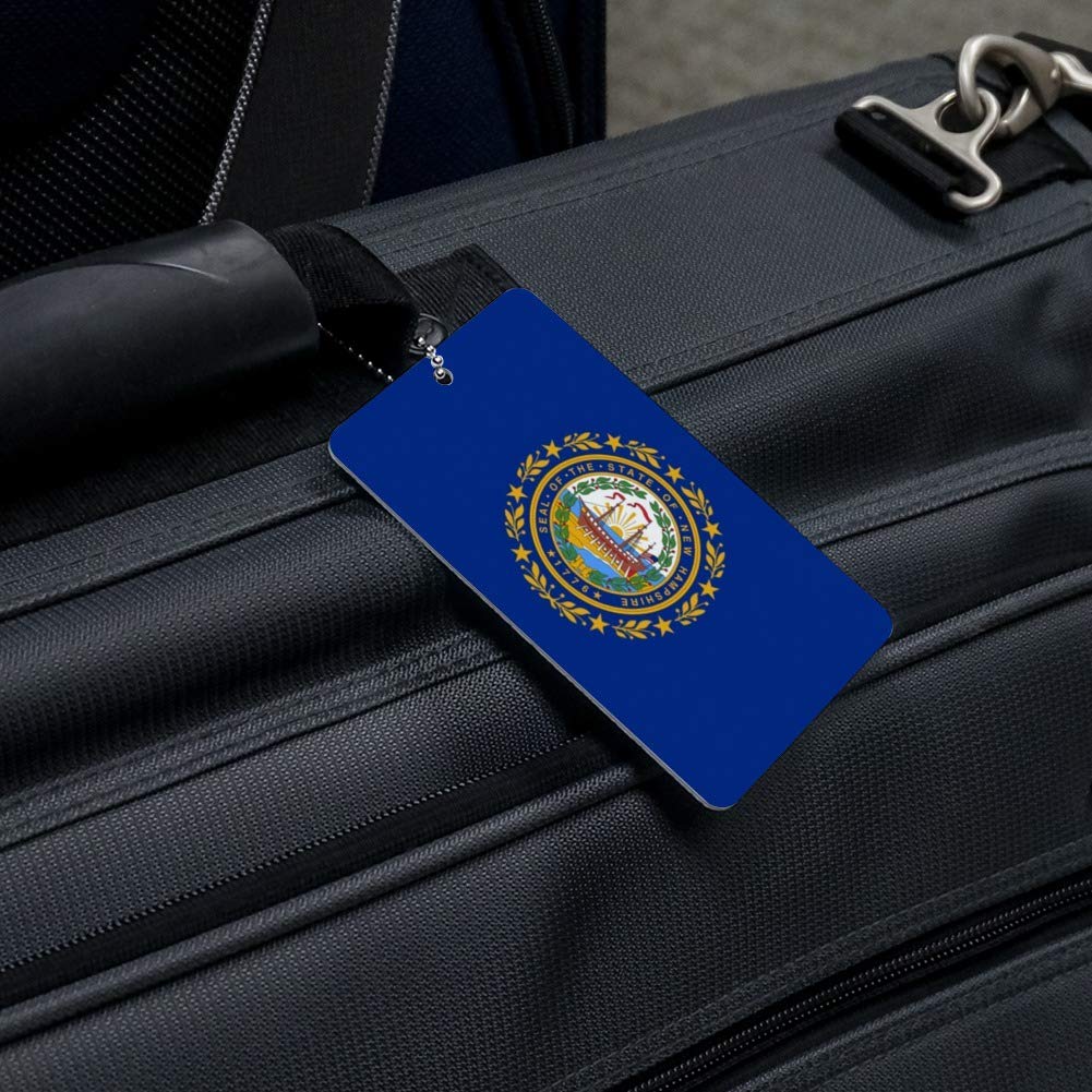 New Hampshire State Flag Luggage Tag - Durable Suitcase ID Tag for Carry-On Bags - Perfect for Travel Identification & State Pride