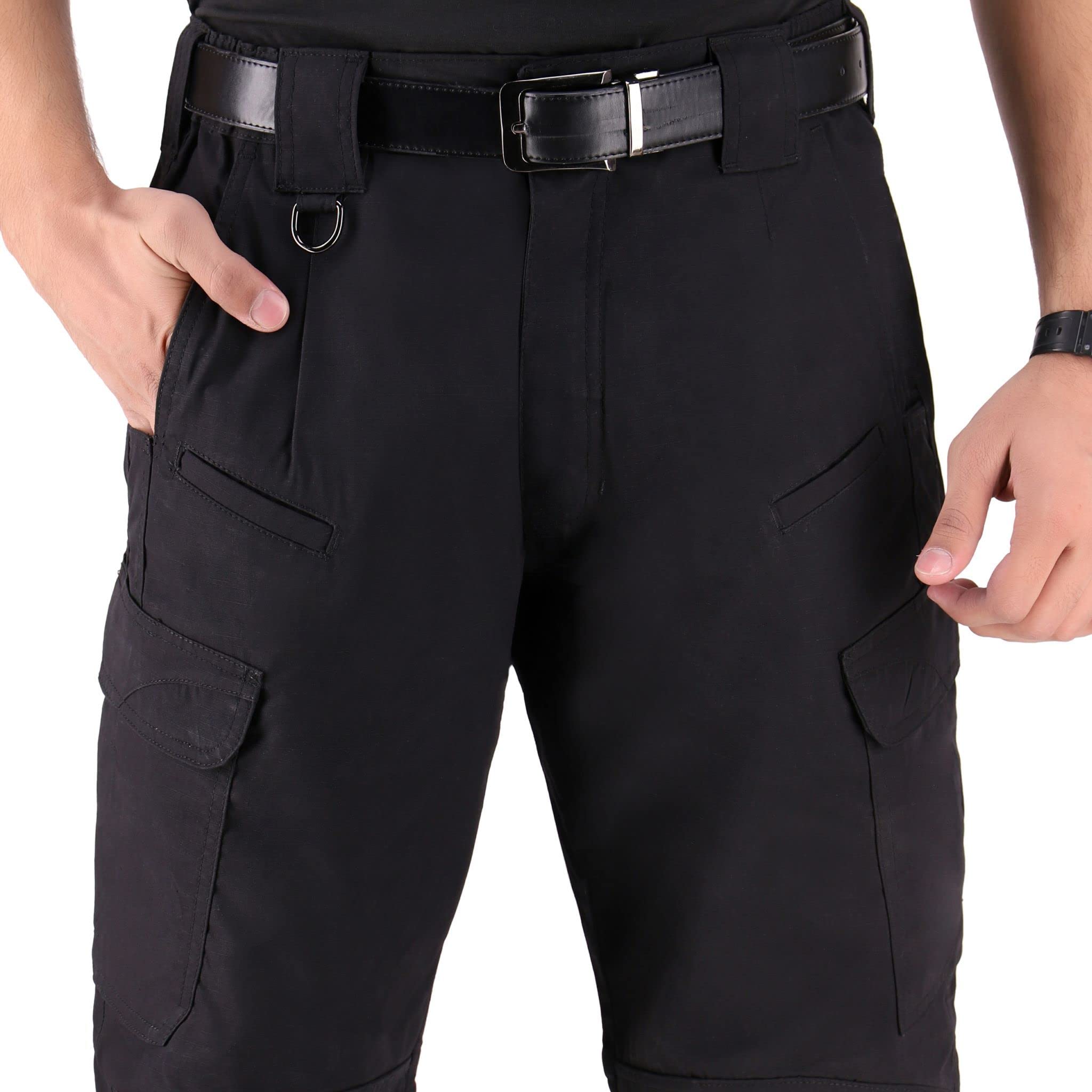 WHITEDUCK Men's Tactical Cargo Pants - Ripstop Stretch Water-Resistant Work Pants with 13 Pockets for Military, Hiking & Outdoor Activities - Durable Tactical Pants for Work, Camping and Adventure