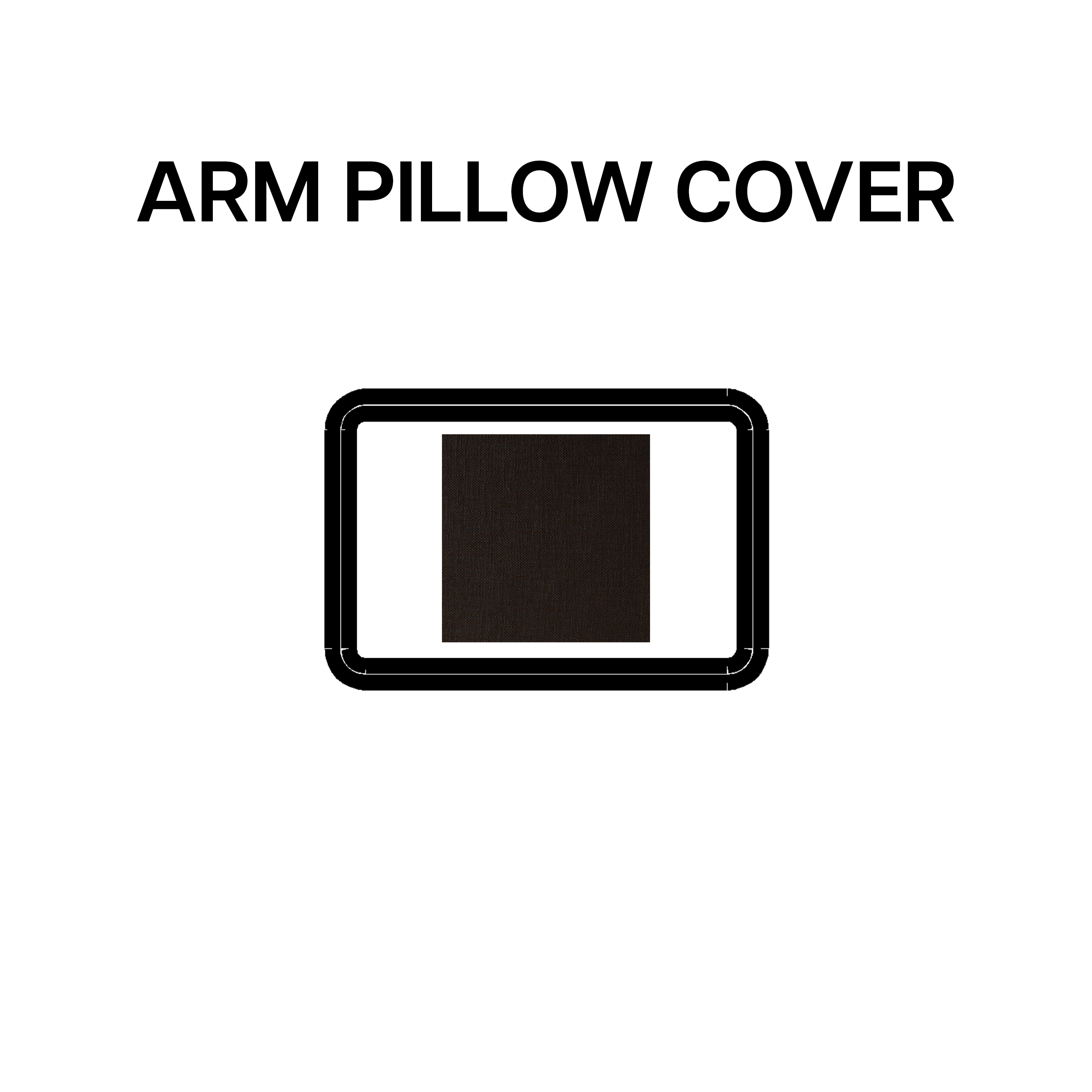 Premium Arm Pillow Cover - Soft & Comfortable Espresso Brown (BP 639) - Perfect for Sofa, Bed & Home Decor