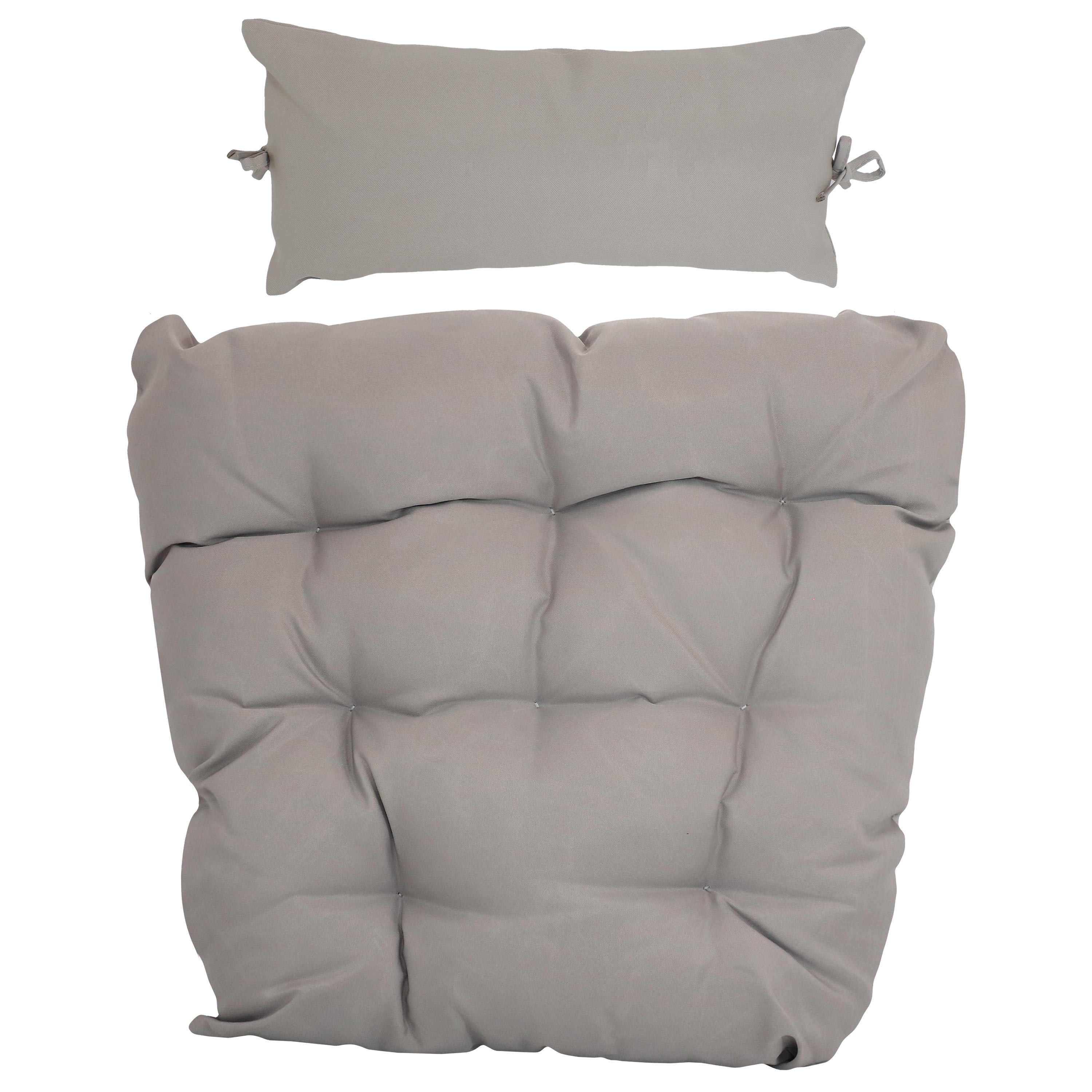 Sunnydaze Replacement Seat Cushion & Headrest Pillow for Caroline Egg Chair - Outdoor Patio Furniture Accessories for Garden, Poolside, and Porch Relaxation