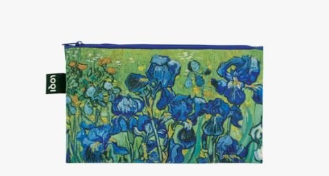 LOQI Zip Pocket Set - Vincent Van Gogh Inspired Waterproof Cosmetic & Travel Organizer - Perfect for Makeup, Toiletries, Art Supplies & Travel Accessories