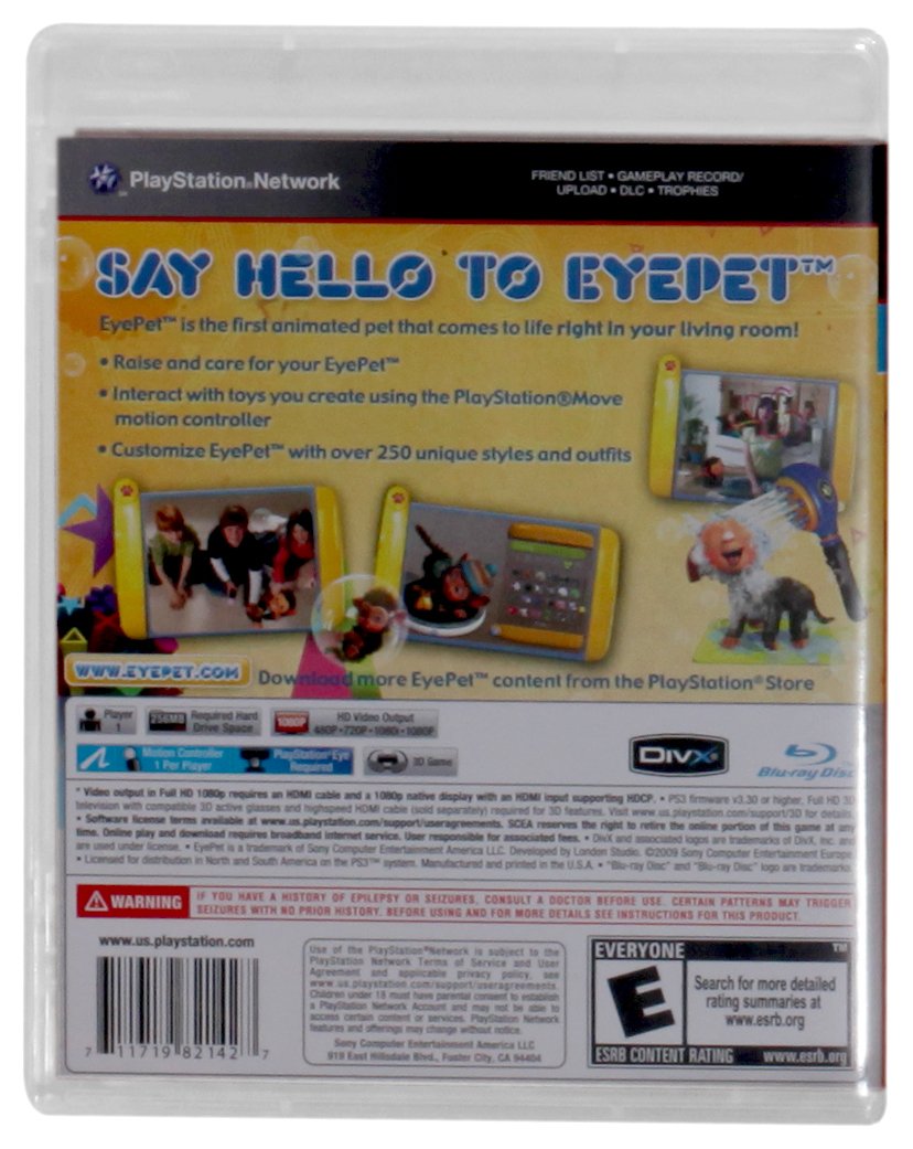 EyePet Virtual Pet Game for Playstation 3 - Interactive Digital Pet Simulation with Motion Controls - Perfect for Family Fun & Kids Entertainment