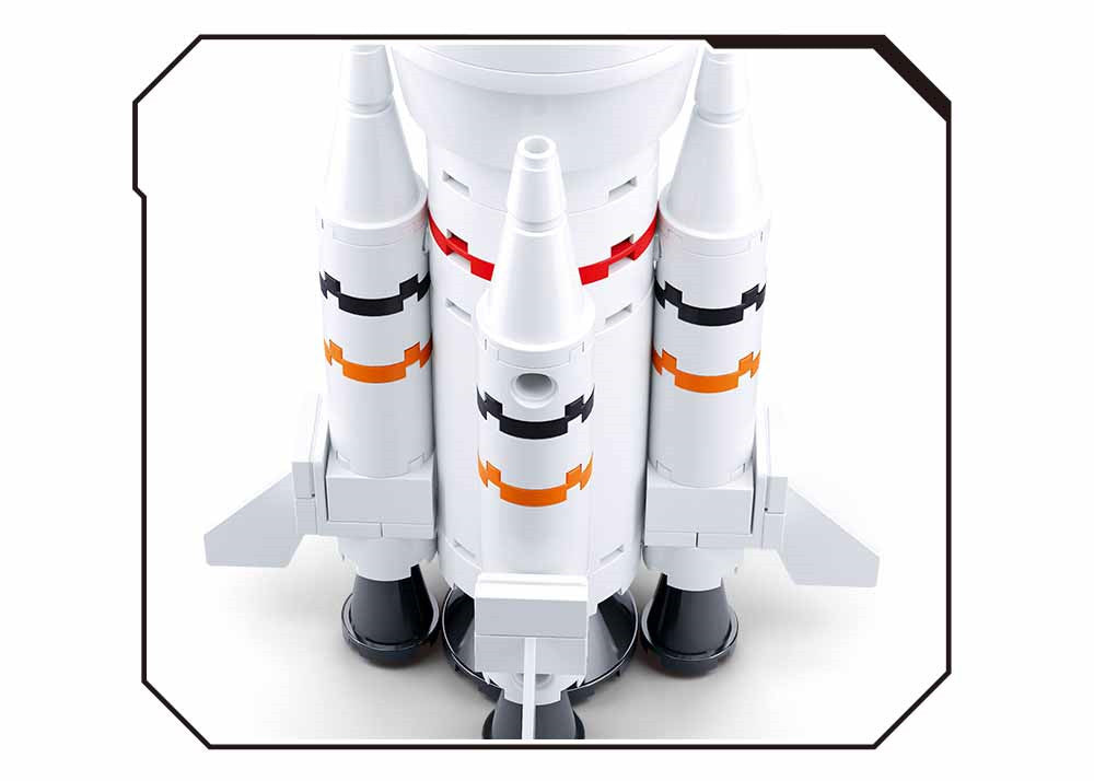 Sluban M38 B0735 Space Saturn Rocket Booster Building Set - 167 Pcs STEM Toy for Kids | Educational Space Exploration Playset for Creative Play & Display