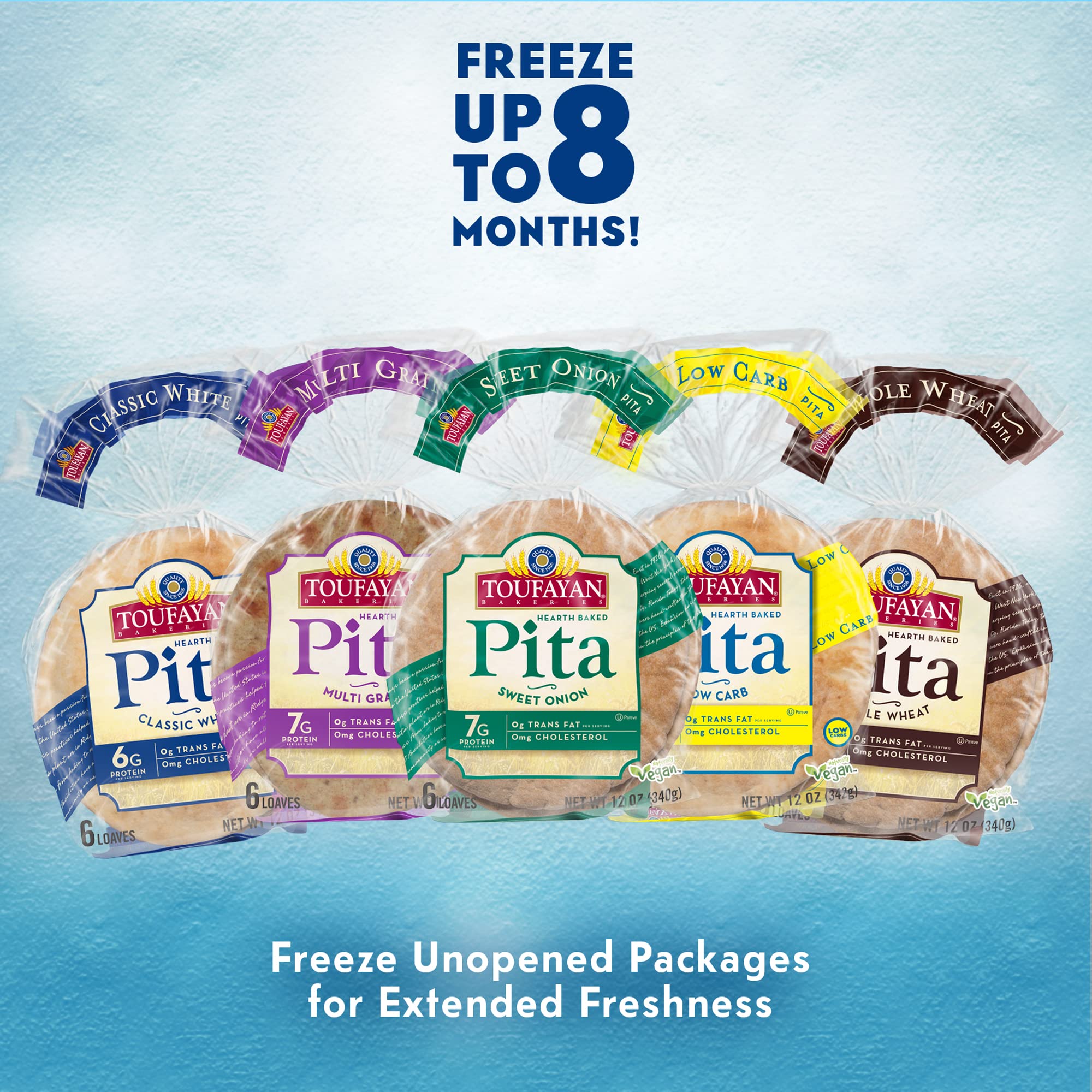 Toufayan Bakeries Whole Wheat Pita Bread - Vegan, Cholesterol Free, Kosher Certified (3 Pack, 18 Pitas) | Perfect for Sandwiches, Wraps & Mediterranean Meals