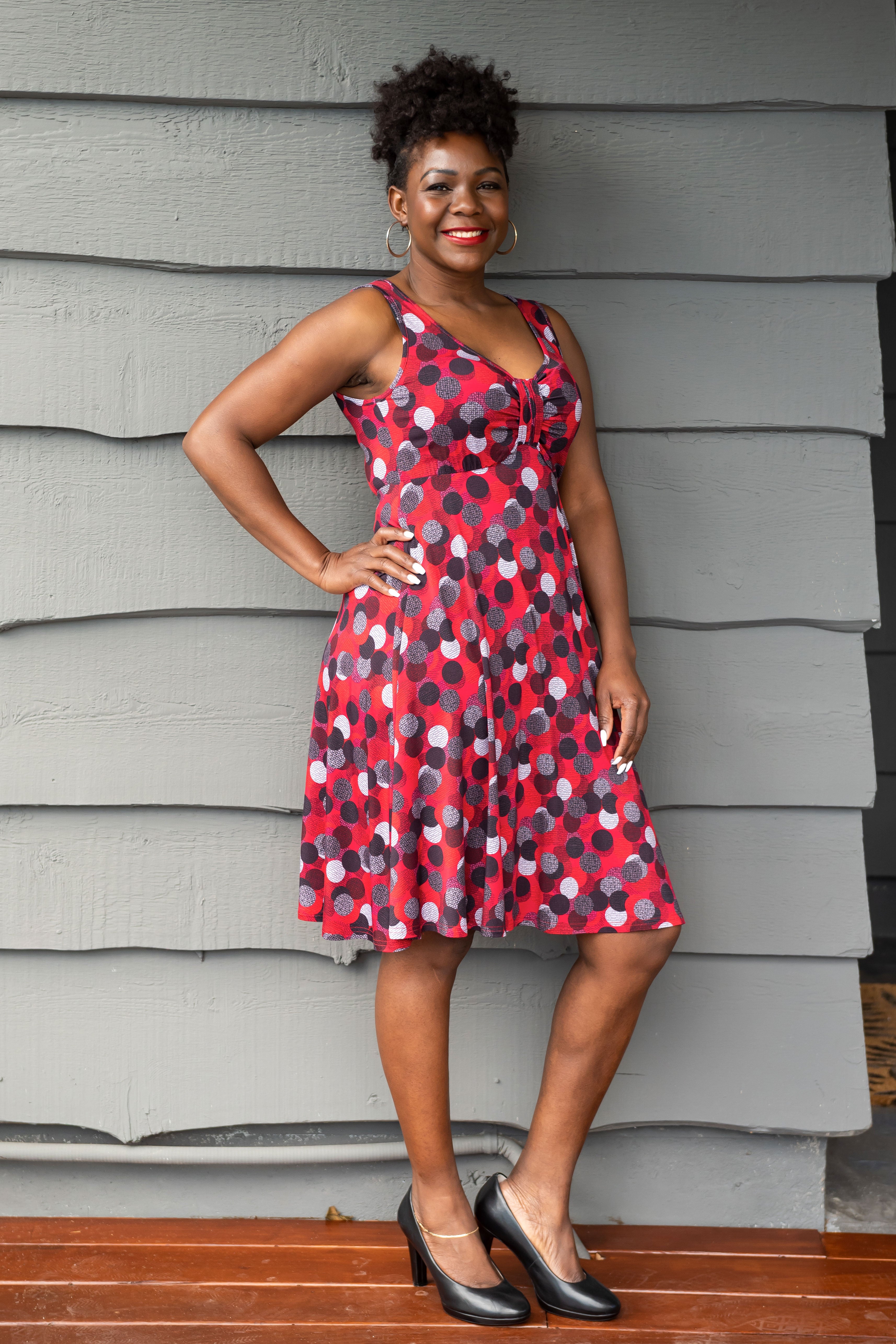 Genesis Women's Polka Dot Dress - Soft Bamboo Fabric Flowy Midi Dress for Casual Wear, Parties & Date Nights