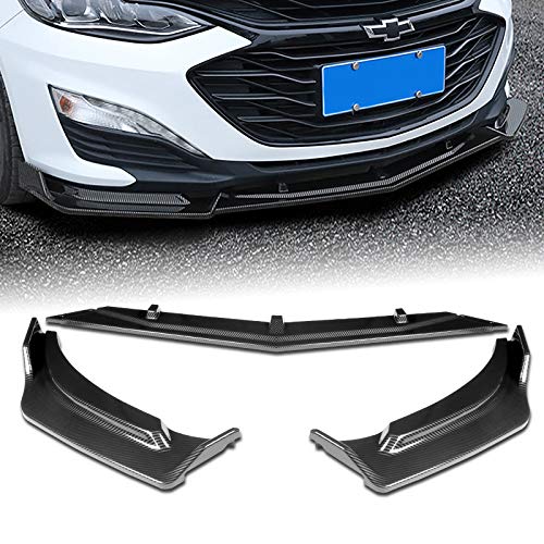 EPARTS Carbon Fiber Front Bumper Lip for 2019-2021 Chevy Malibu - Sporty Styling Upgrade