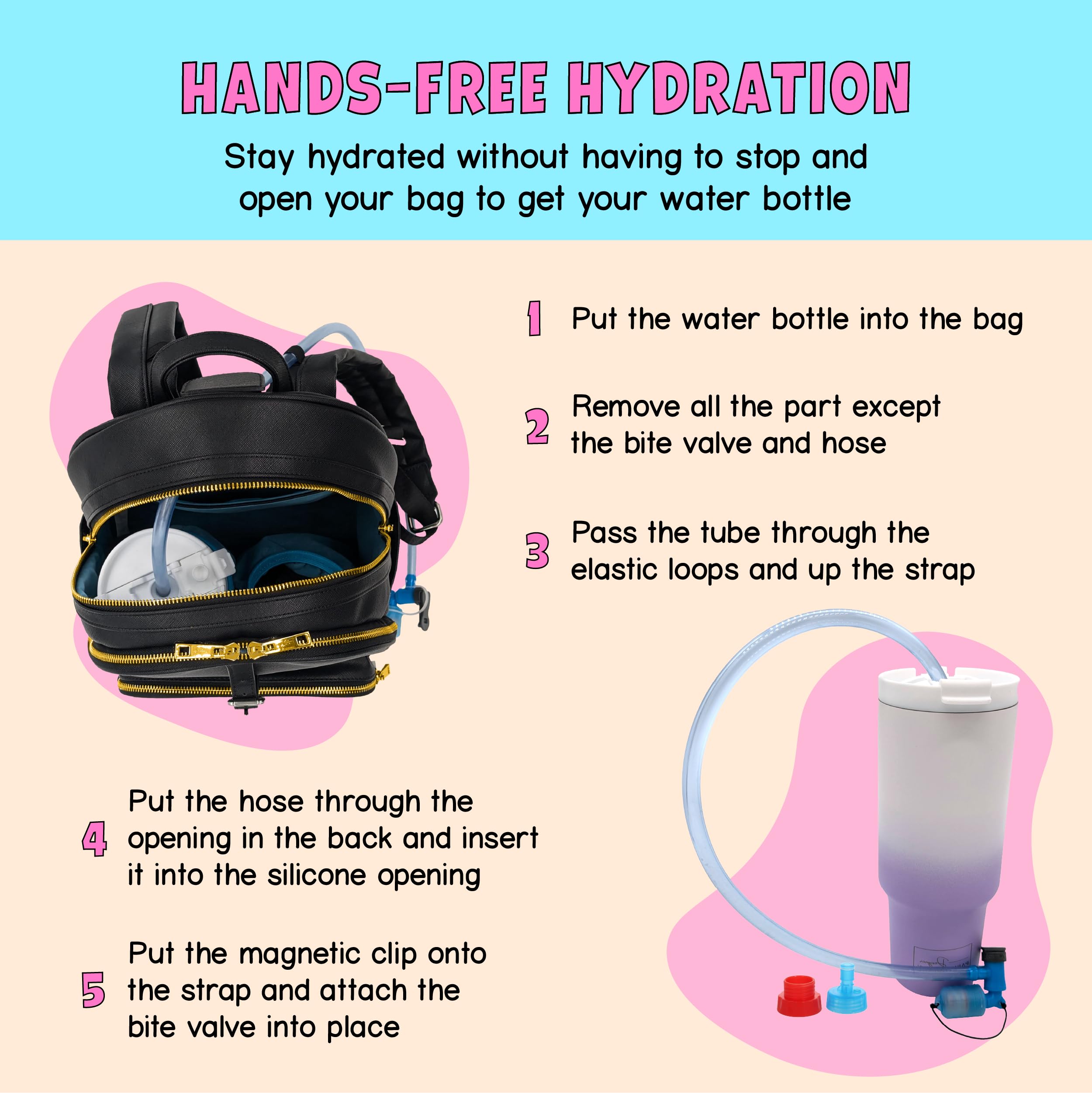 **Hydration Backpack with 30oz Insulated Tumbler - Waterproof Women's Laptop Daypack for Hiking, Travel, Work & Camping - Lightweight & Comfortable for On-The-Go (Black Raven) - Perfect for Outdoor Adventures, Commuting & Daily Use**