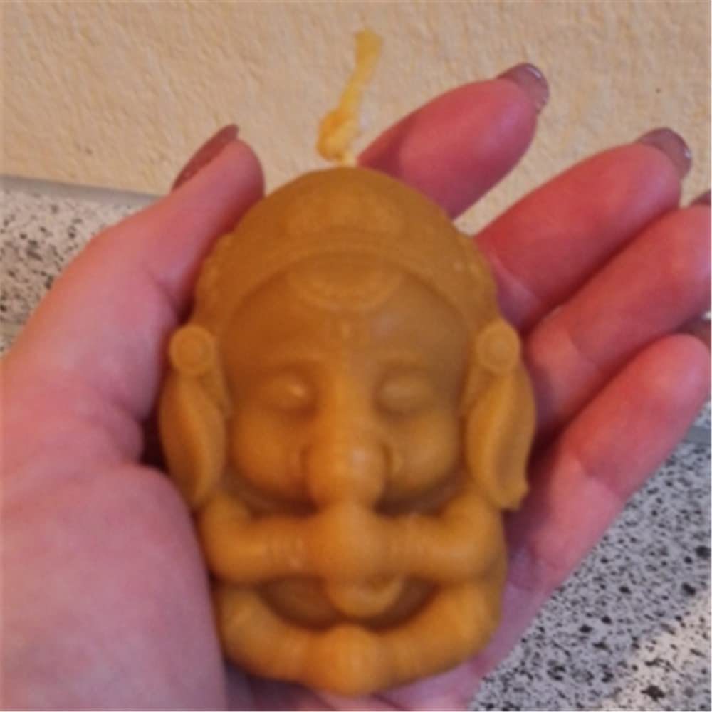 3D Ganesh Silicone Mold for DIY Soap, Candle, Resin, Epoxy Crafts - Perfect for Home Decor, Festival Gifts & Spiritual Meditation Spaces