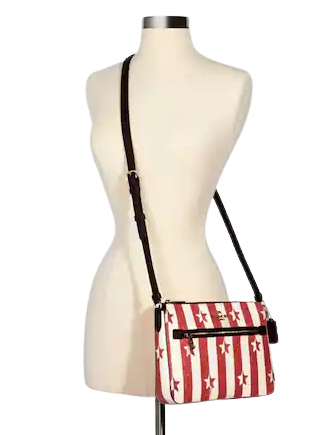 Coach Gallery Stripe Star Print File Bag - Stylish Crossbody Bag for Women, Perfect for Work, Travel & Everyday Use