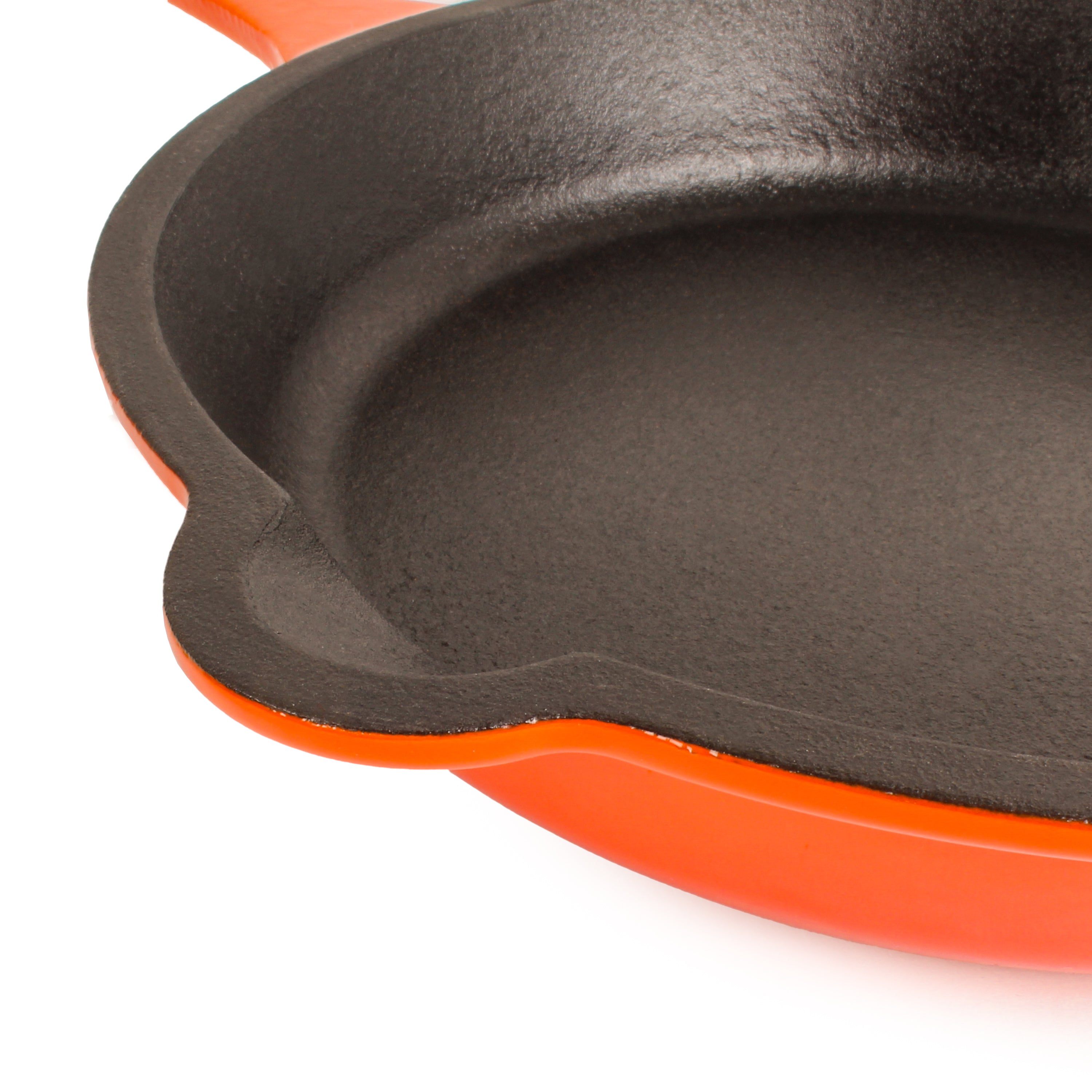 BergHOFF Neo 10-Inch Cast Iron Skillet - Orange Nonstick Frying Pan for Stovetop, Oven & Grill Use - Perfect for Searing, Baking & Sauteing