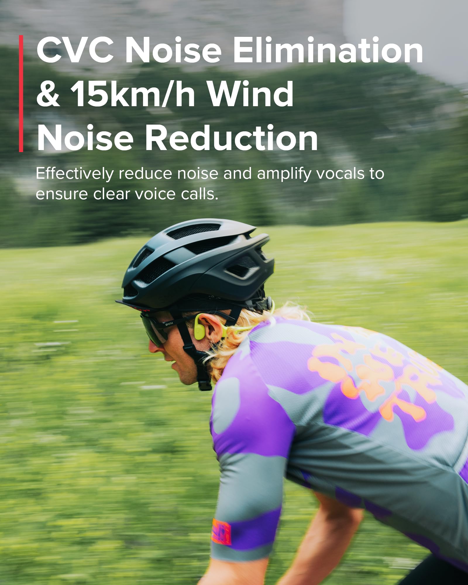SUUNTO Sonic Open-Ear Bone Conduction Sports Headphones - Bluetooth Wireless Headset with Enhanced Bass, Multipoint Connection, 10H Playtime & Fast Charging - Built-in Dual Mics, IP67 Waterproof, Lightweight Design (Red) - Perfect for Running, Cycling & Outdoor Workouts