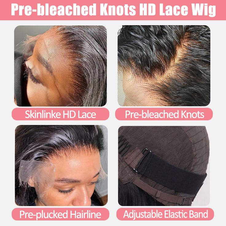 RENUS 30 Inch 13x4 Lace Front Wig - 180% Density Deep Wave Human Hair Wig for Women | Brazilian Virgin Hair with HD Transparent Lace & Baby Hair | Glueless Natural Black Curly Wig for Daily Wear, Parties & Special Occasions