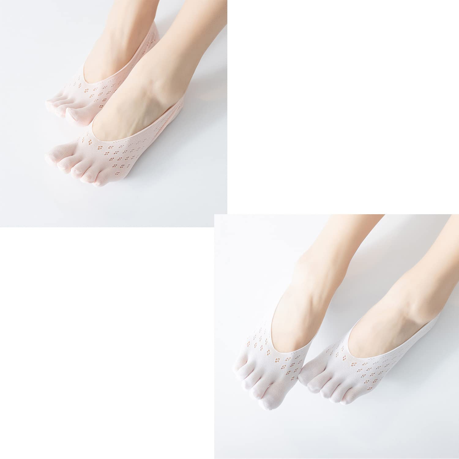 Orthopedic Compression Toe Socks for Women & Men - Non-Slip Silicone Grip Yoga Socks, Breathable No-Show Socks for Plantar Fasciitis Relief - Perfect for Yoga, Pilates, Running & Daily Comfort