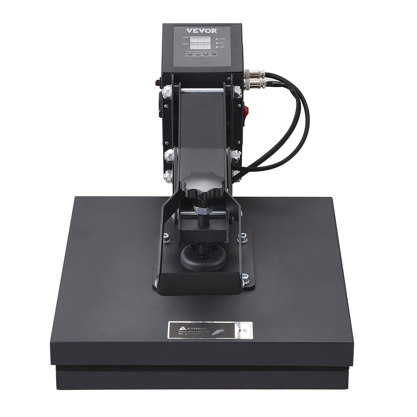 VEVOR 15x15 Inch Digital Heat Press Machine for T-Shirts & Sublimation - Fast Heating, High Pressure Industrial Heat Transfer Vinyl Printer - Perfect for DIY Crafts, Custom Apparel & Small Business Use - Easy to Use Black Heat Press