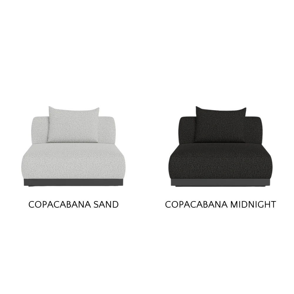 Amalfi Outdoor Armless Single Sectional Sofa - Waterproof Patio Furniture for Poolside, Garden & Backyard Relaxation