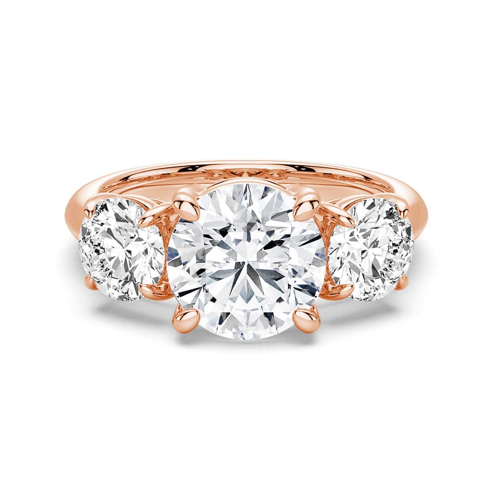 Exquisite Round Cut Three Stone Moissanite Engagement Ring for Women - Perfect for Proposals, Anniversaries & Special Occasions