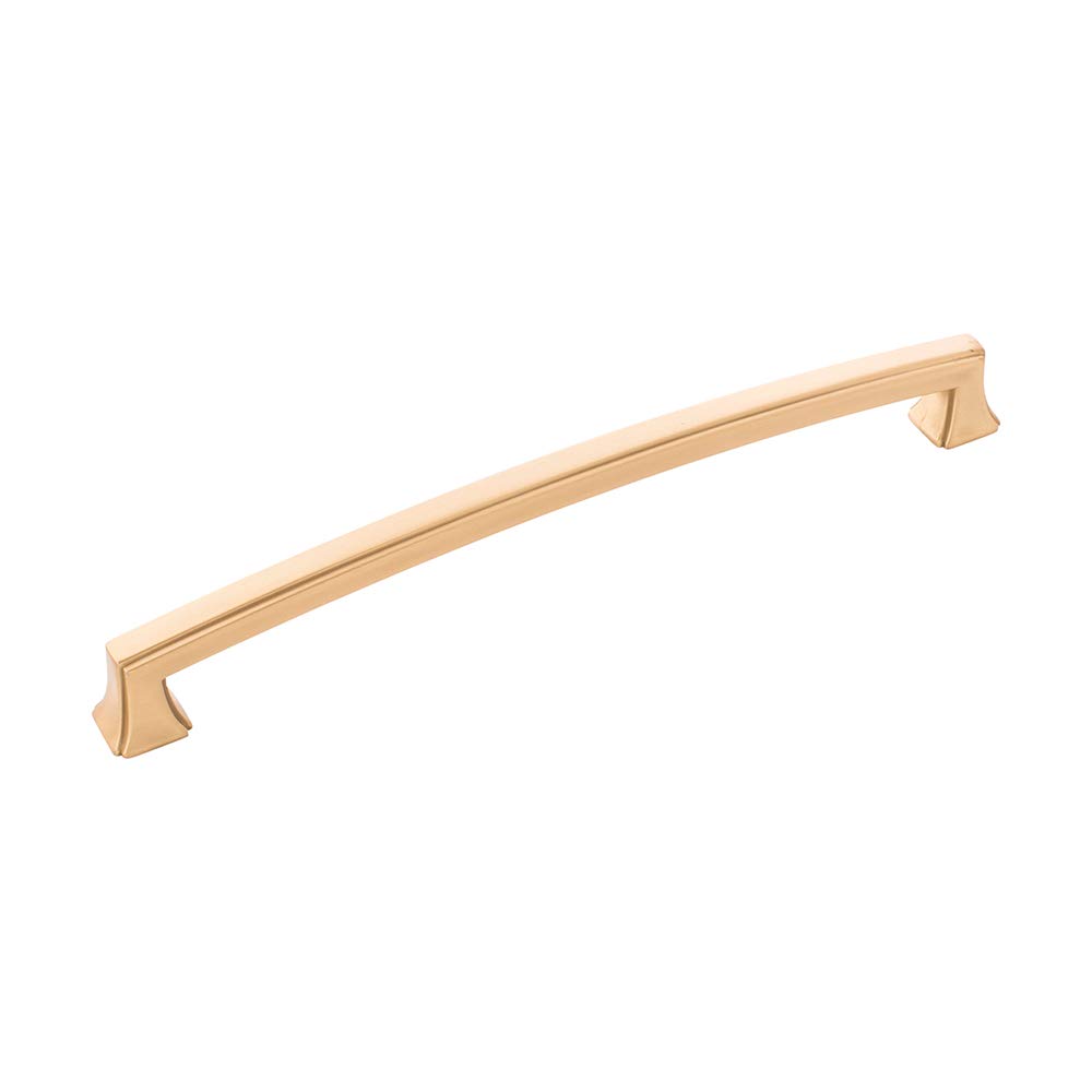 Hickory Hardware P3237-BGB Bridges Collection Cabinet Pull 8-13/16 Inch (224mm) Center to Center Brushed Golden Brass - 5 Pack for Kitchen Cabinets, Bathroom Vanities & Furniture Drawers