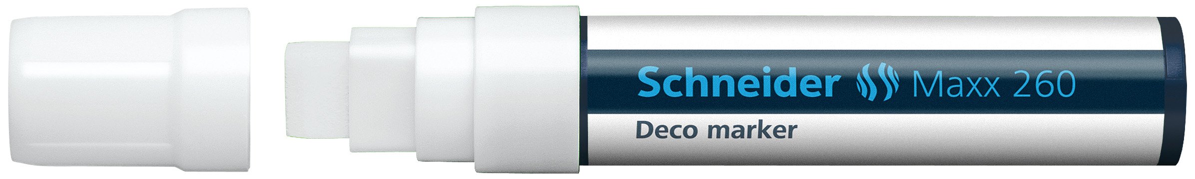 Schneider Maxx 260 White Chalk Markers - Pack of 5 | Non-Toxic Dry Erase Markers for Whiteboards, Glass, Chalkboards | Ideal for Restaurants, Classrooms, Offices & Retail Signage