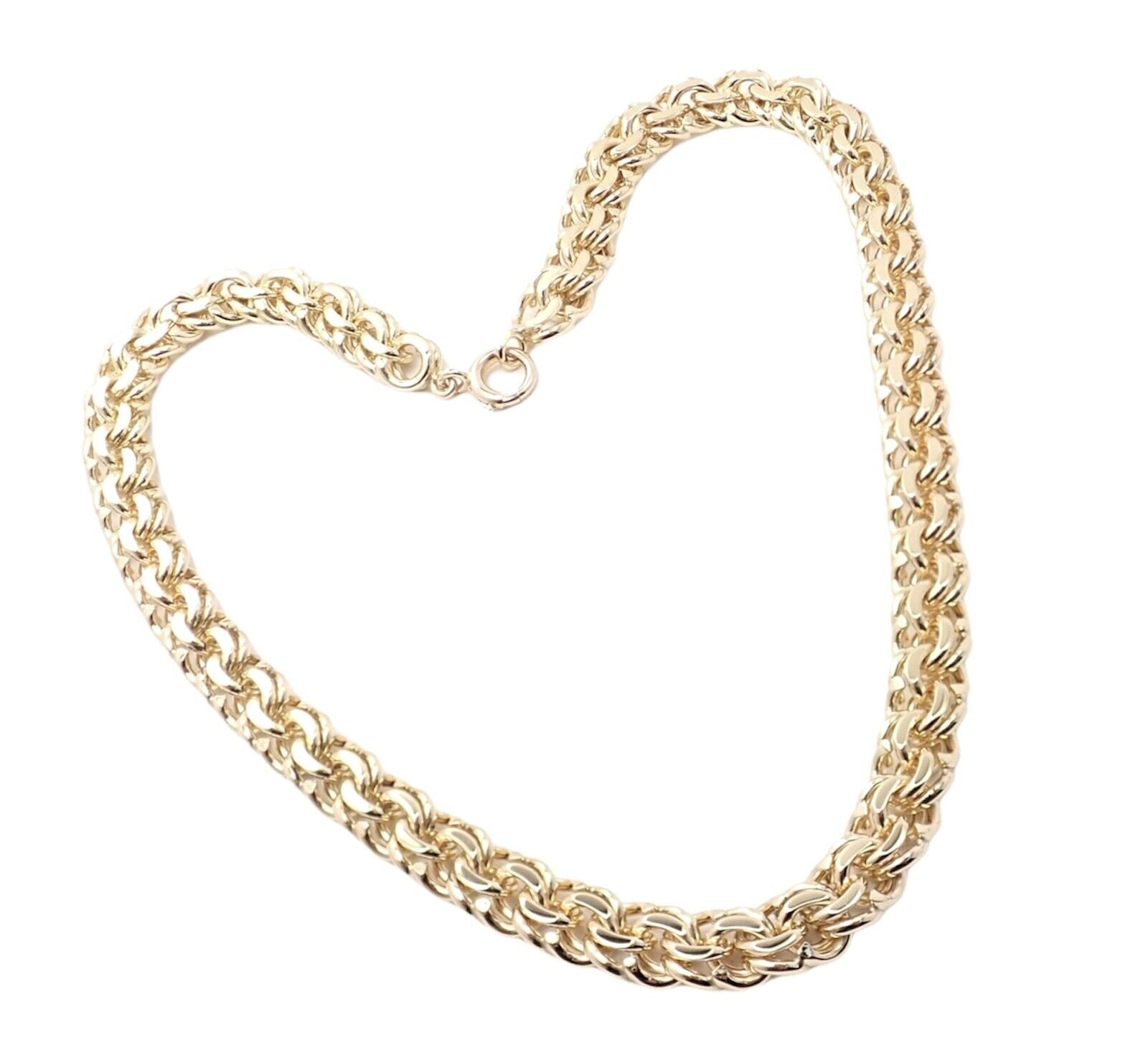 Vintage Authentic Tiffany & Co 14k Yellow Gold Link Chain Necklace - Luxury Jewelry Gift for Women, Perfect for Weddings, Anniversaries & Special Occasions
