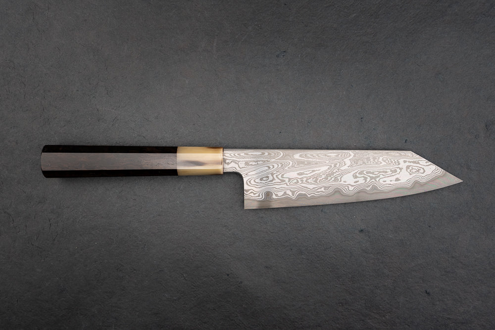 Premium 180mm Damascus Bunka Knife by Satoshi Nakagawa & Naohito Myojin - Japanese Kitchen Knife for Slicing, Dicing & Precision Cooking