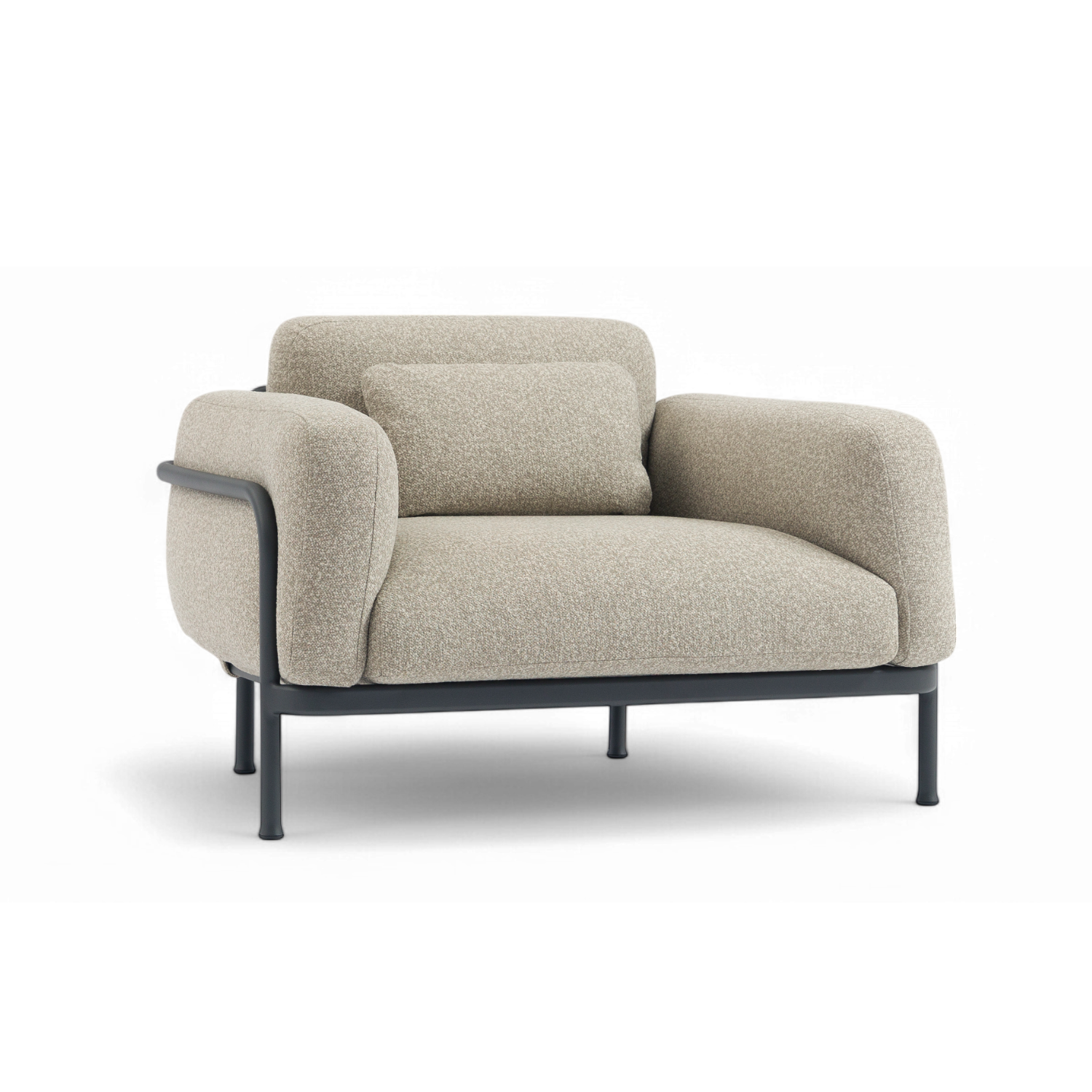 Luxury Laval Sand Stone Lounge Chair - Modern Outdoor Patio Furniture for Garden, Poolside, and Backyard Relaxation