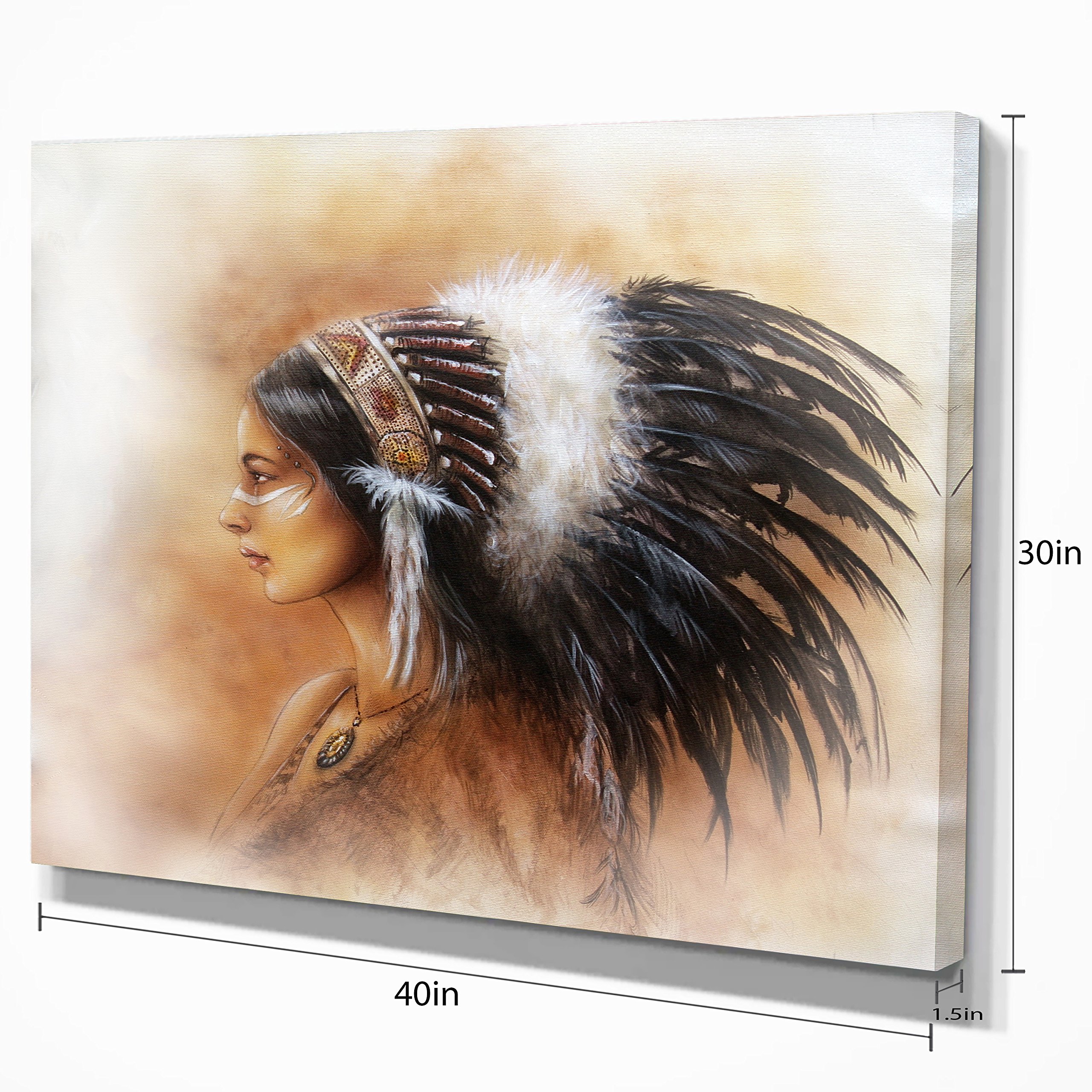 Beautiful Indian Woman in Traditional Saree - Handmade Canvas Wall Art Painting - Perfect for Home Decor, Living Room, Bedroom & Office