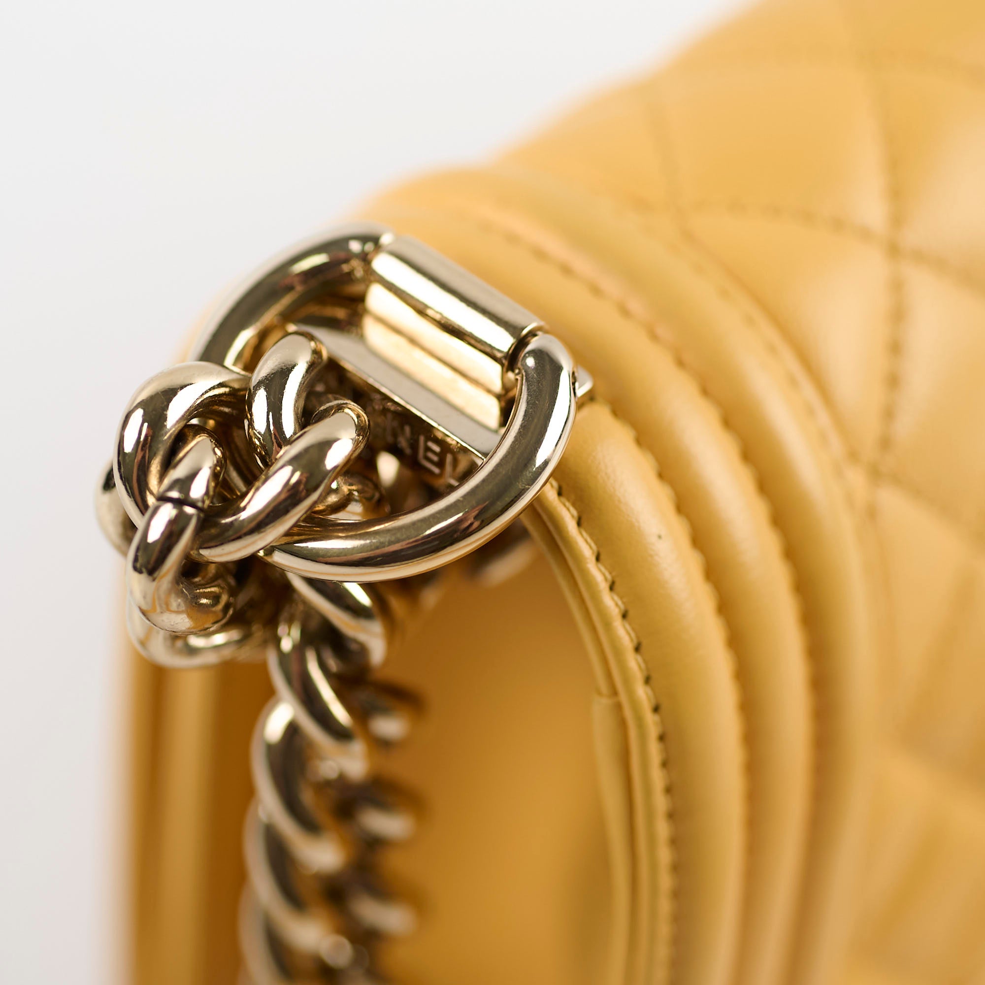Chanel Small Boy Yellow Leather Shoulder Bag - Luxury Designer Handbag for Women | Perfect for Parties, Dating & Everyday Use