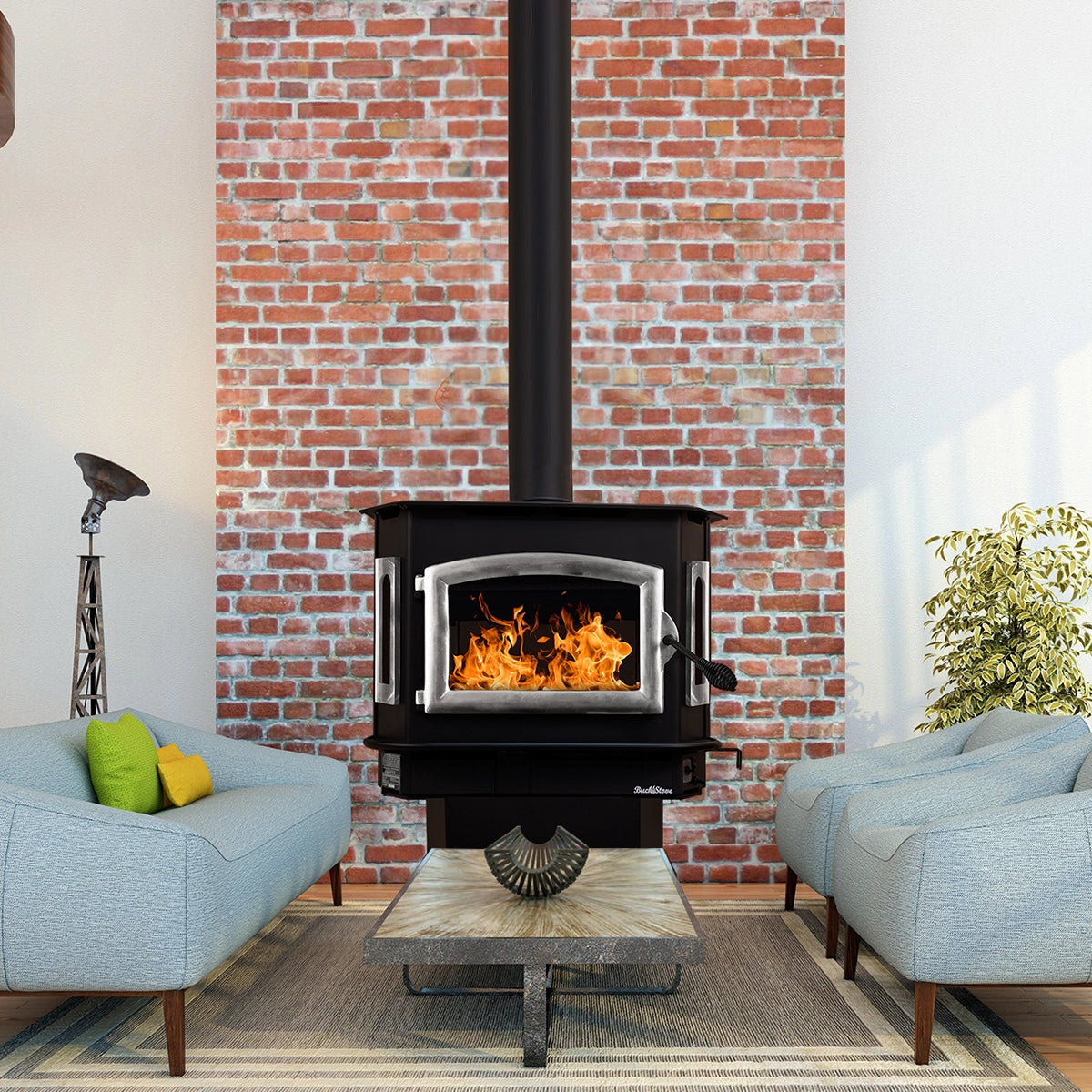 Buck Stove Model 81 Non-Catalytic Extra Large Wood Stove for Home Heating | Efficient Fireplace Insert for Cabins, RV & Outdoor Use