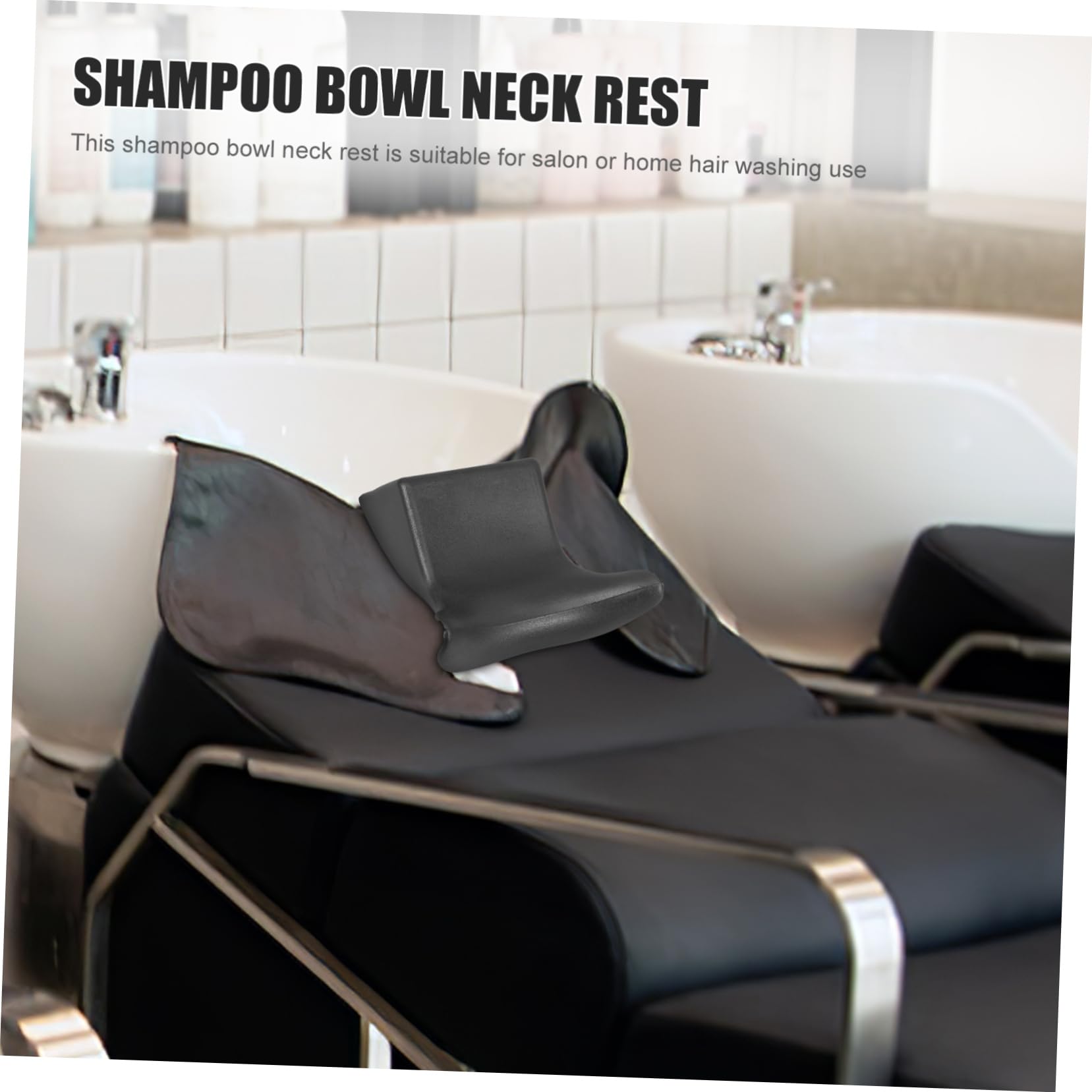 DOITOOL Salon Shampoo Bowl Pillow - Ergonomic Neck Support Cushion for Hair Washing, Spa & Beauty Treatments - Perfect for Salon, Home Use & Professional Stylists - Comfortable Head Rest with PU Leather Cover