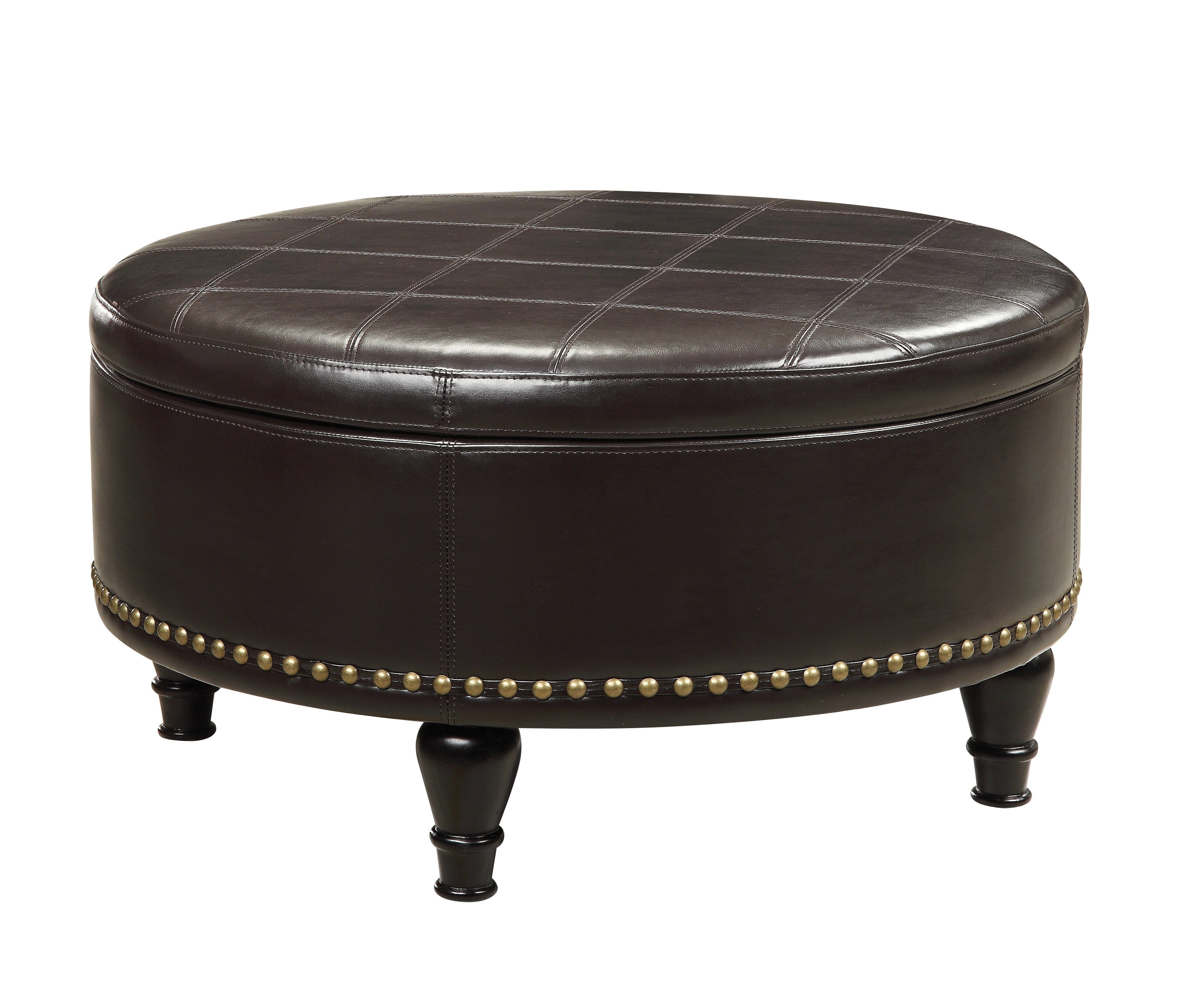 Bassett Augusta Storage Ottoman [BP AUOT32] - Stylish Upholstered Bench with Hidden Storage for Living Room, Bedroom & Entryway