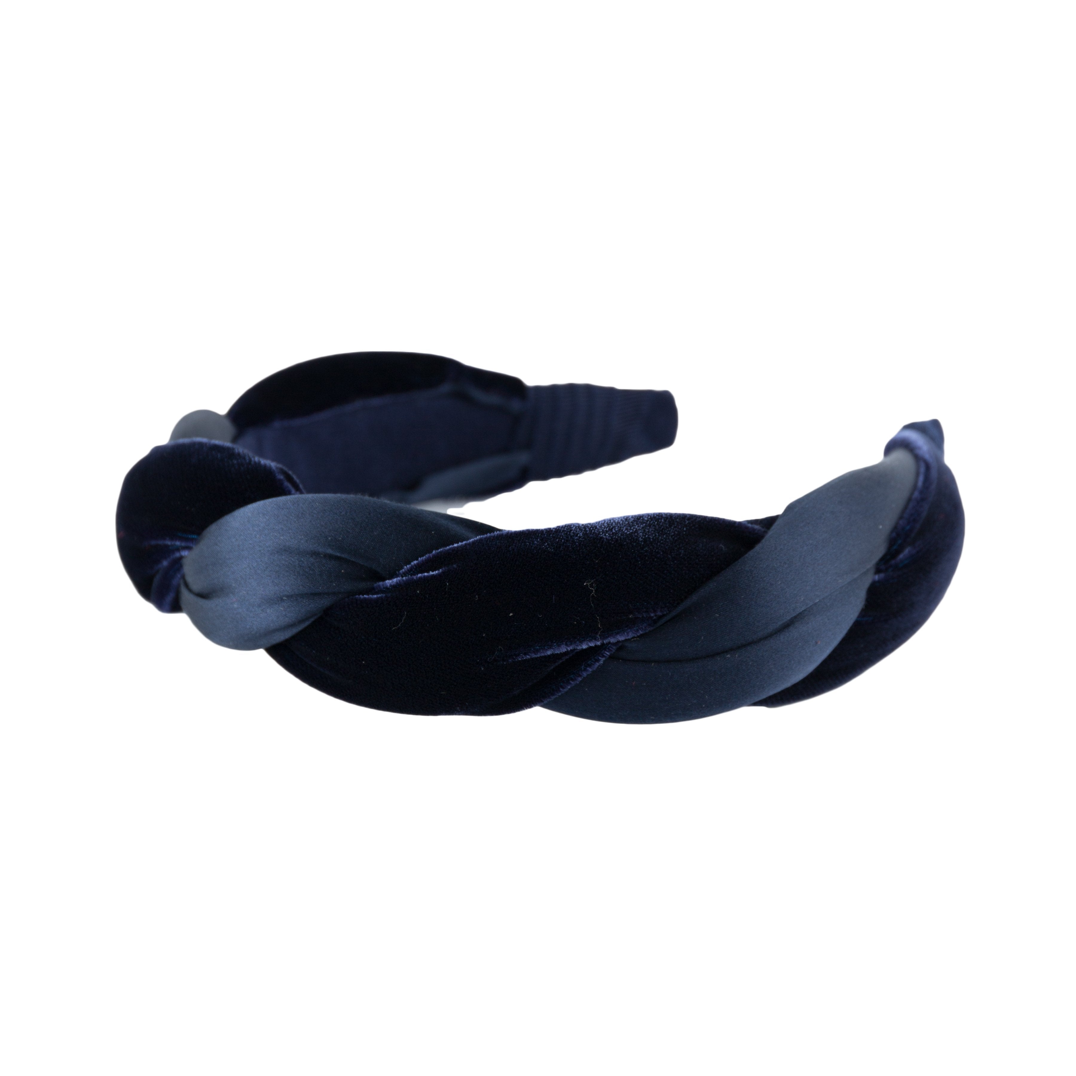 Anna Fashion Headband - 1.5 Inch Wide Twist Style Velvet Satin Hair Accessory for Women | Perfect for Workouts, Yoga, and Everyday Styling