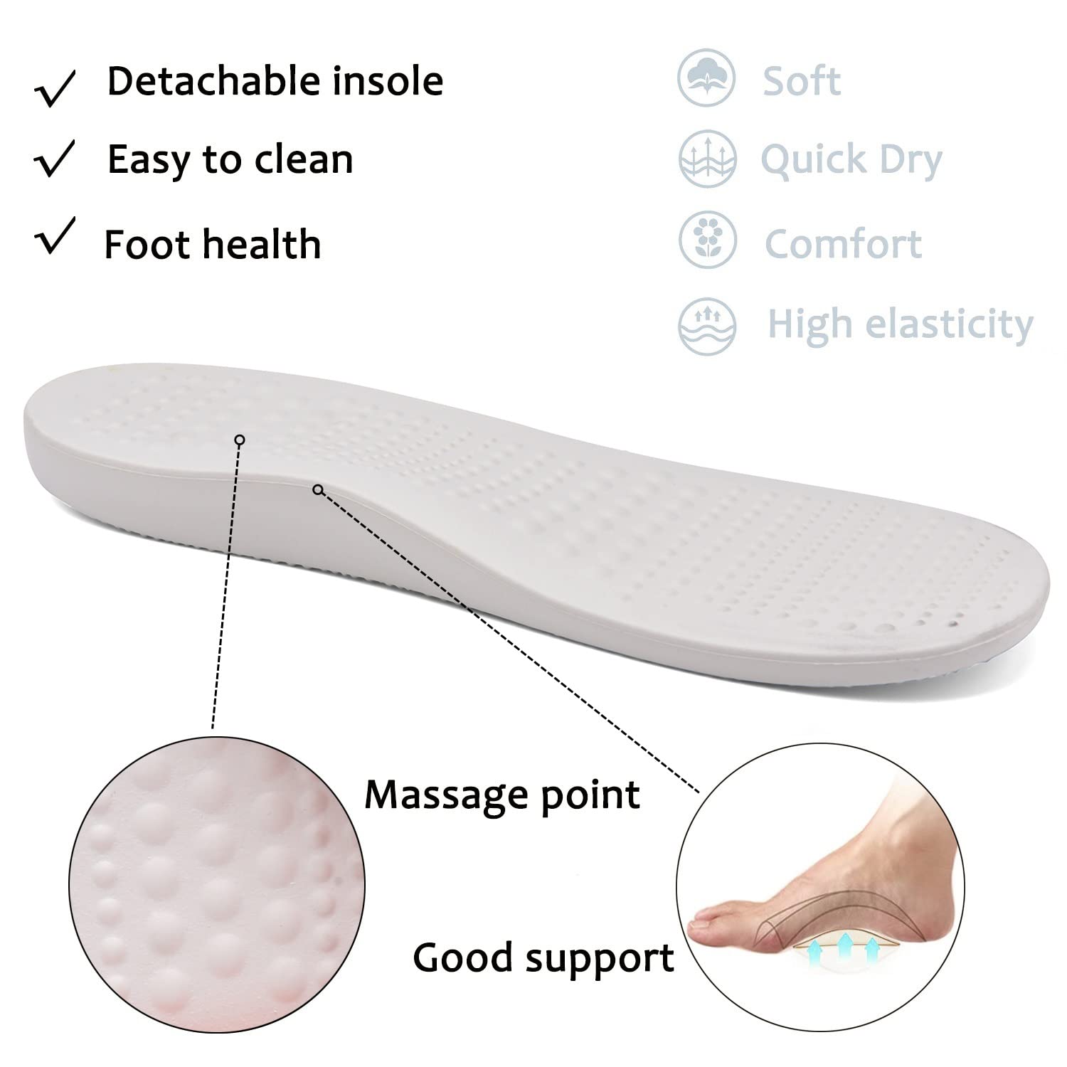 ChayChax Arch Support Clogs for Men & Women - Slip-On Garden Shoes with Removable Cushion Footbed - Comfortable Outdoor Beach Slippers for Walking, Gardening & Relaxation